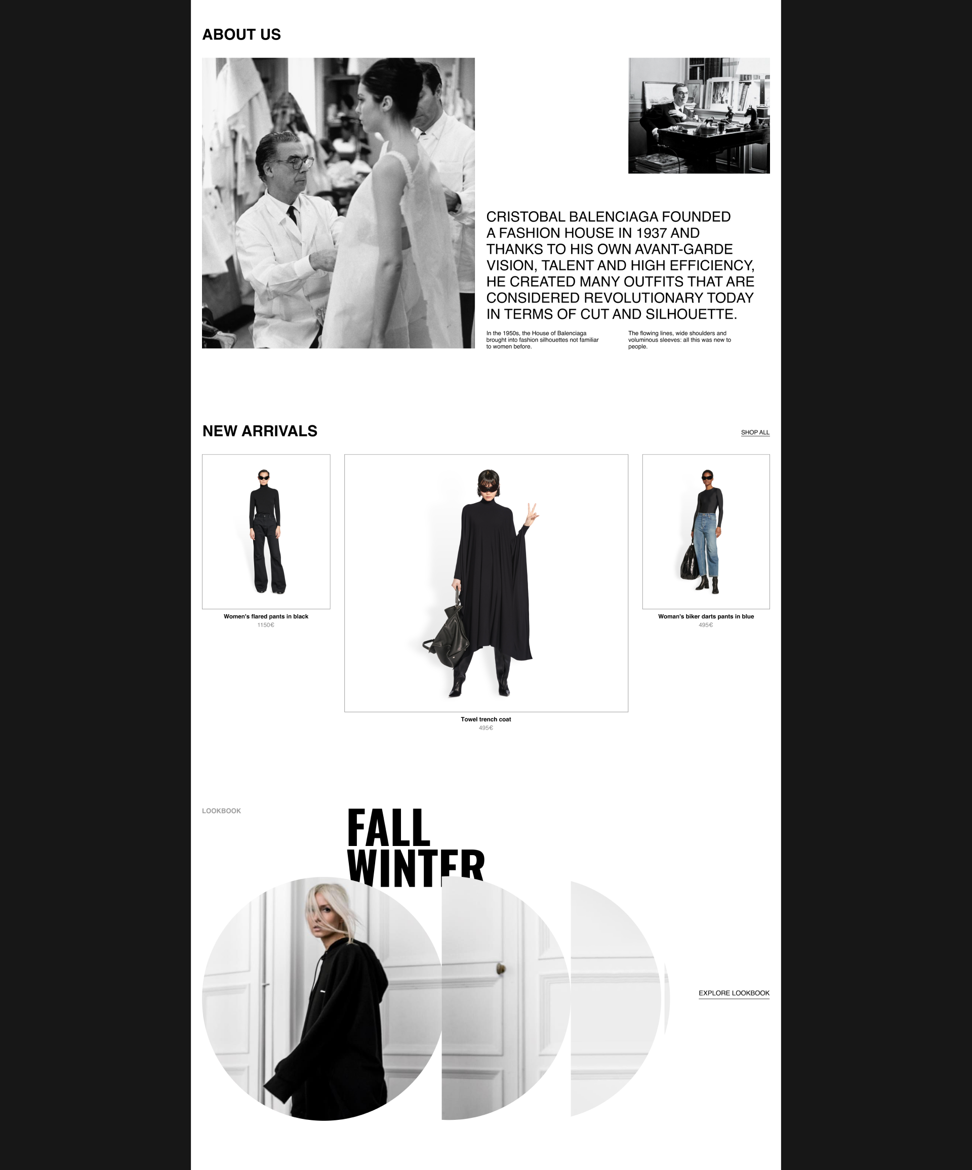 BALENCIAGA | E-commerce redesign — Изображение №3 — Интерфейсы на Dprofile