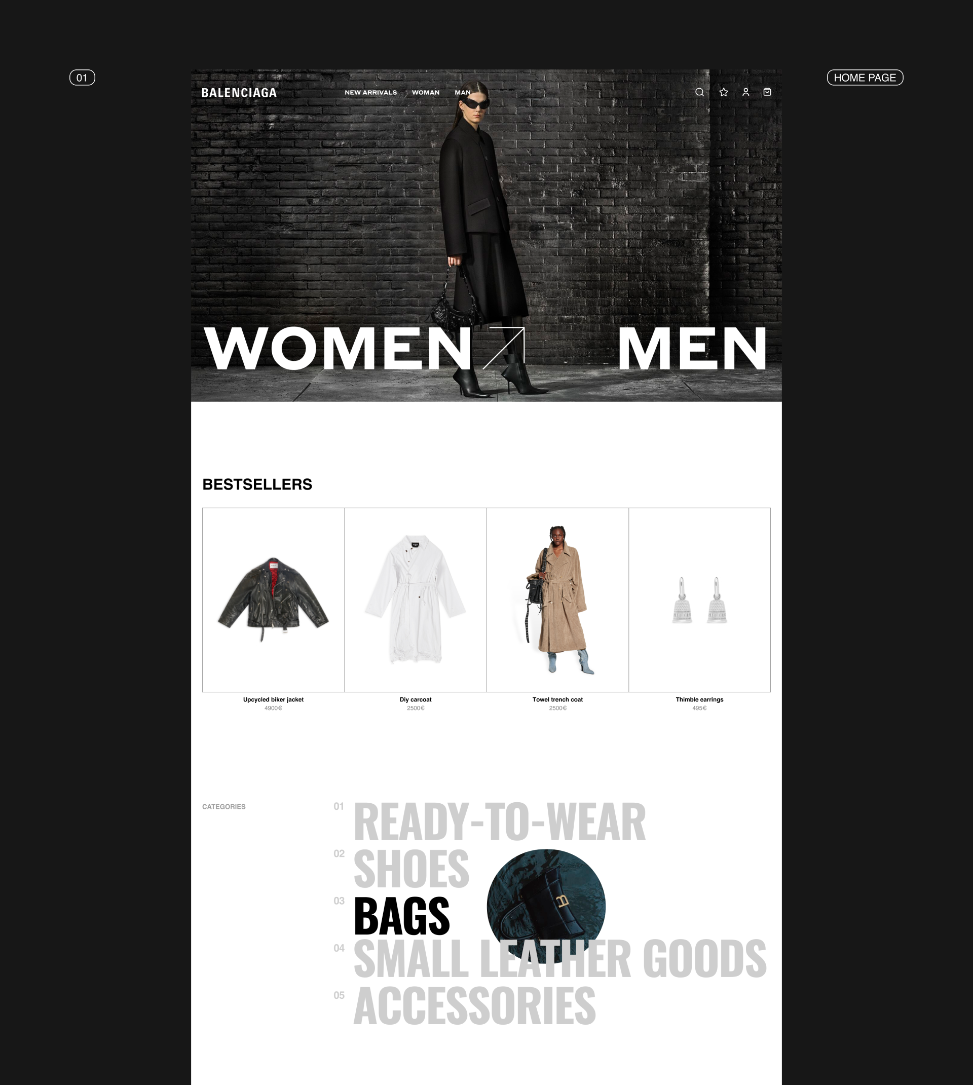 BALENCIAGA | E-commerce redesign — Изображение №2 — Интерфейсы на Dprofile