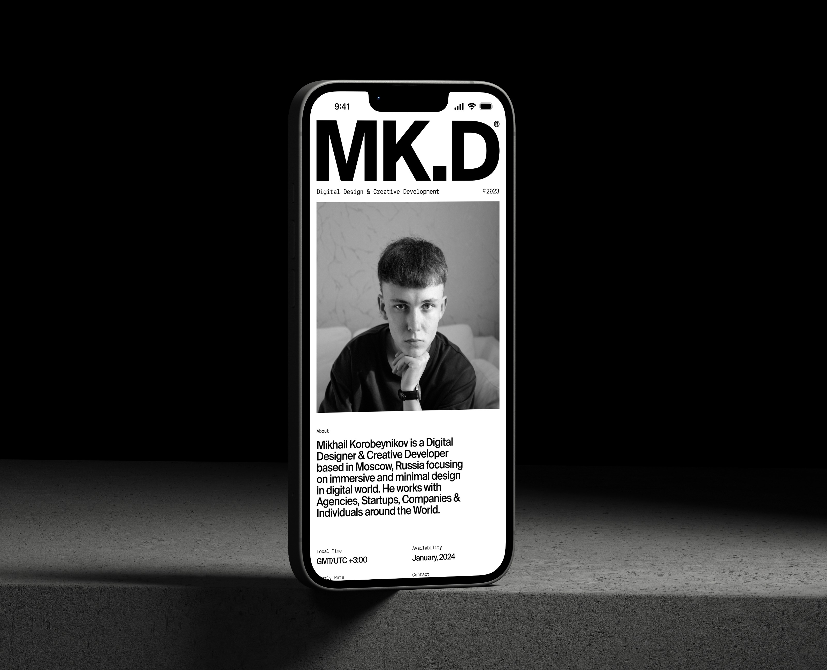 MK.D — Temporary Portfolio 2023–2024 — Интерфейсы на Dprofile