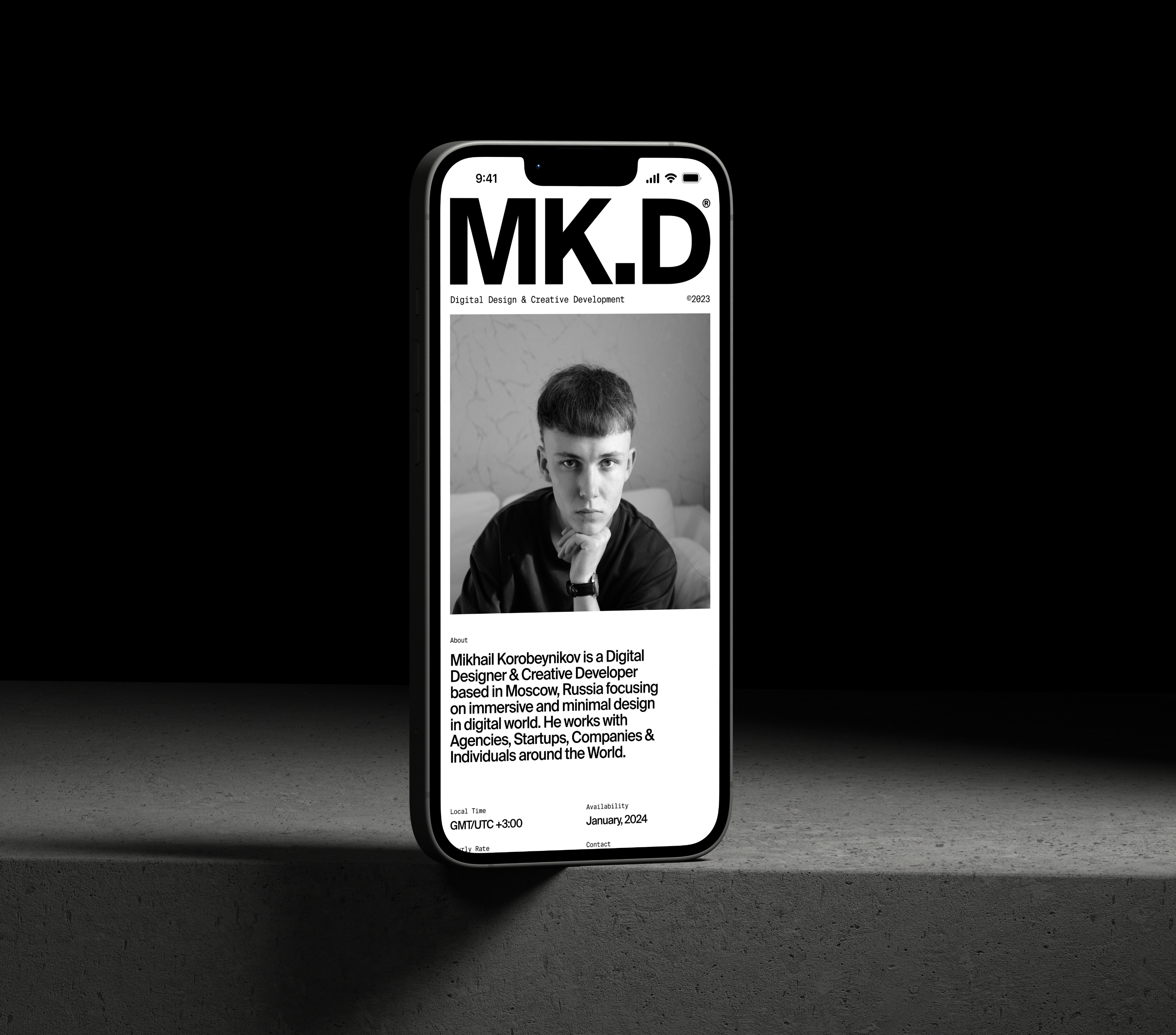 MK.D — Temporary Portfolio 2023–2024 — Изображение №2 — Интерфейсы на Dprofile