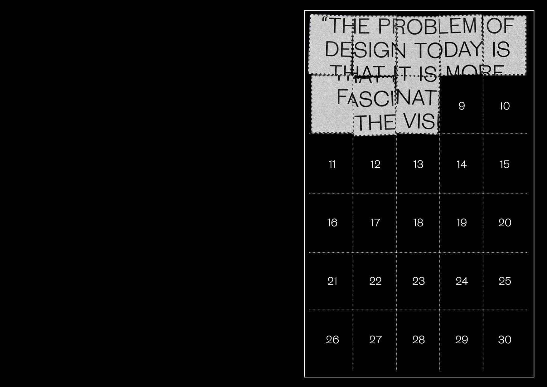 stamp calendar inspired by Jan Van Toorn — Изображение №3 — Графика на Dprofile
