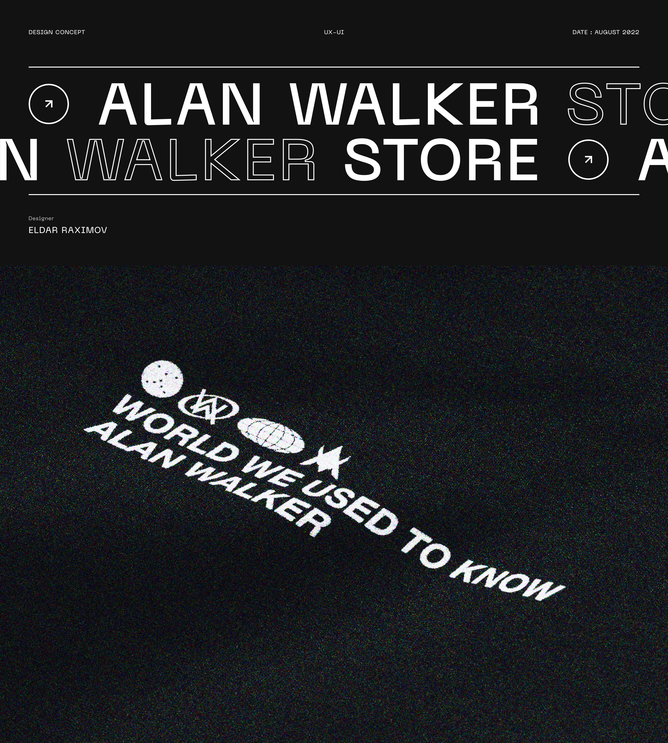 E-commerse I Alan Walker Store I UX / UI Design Concept — Изображение №1 — Маркетинг, Интерфейсы на Dprofile