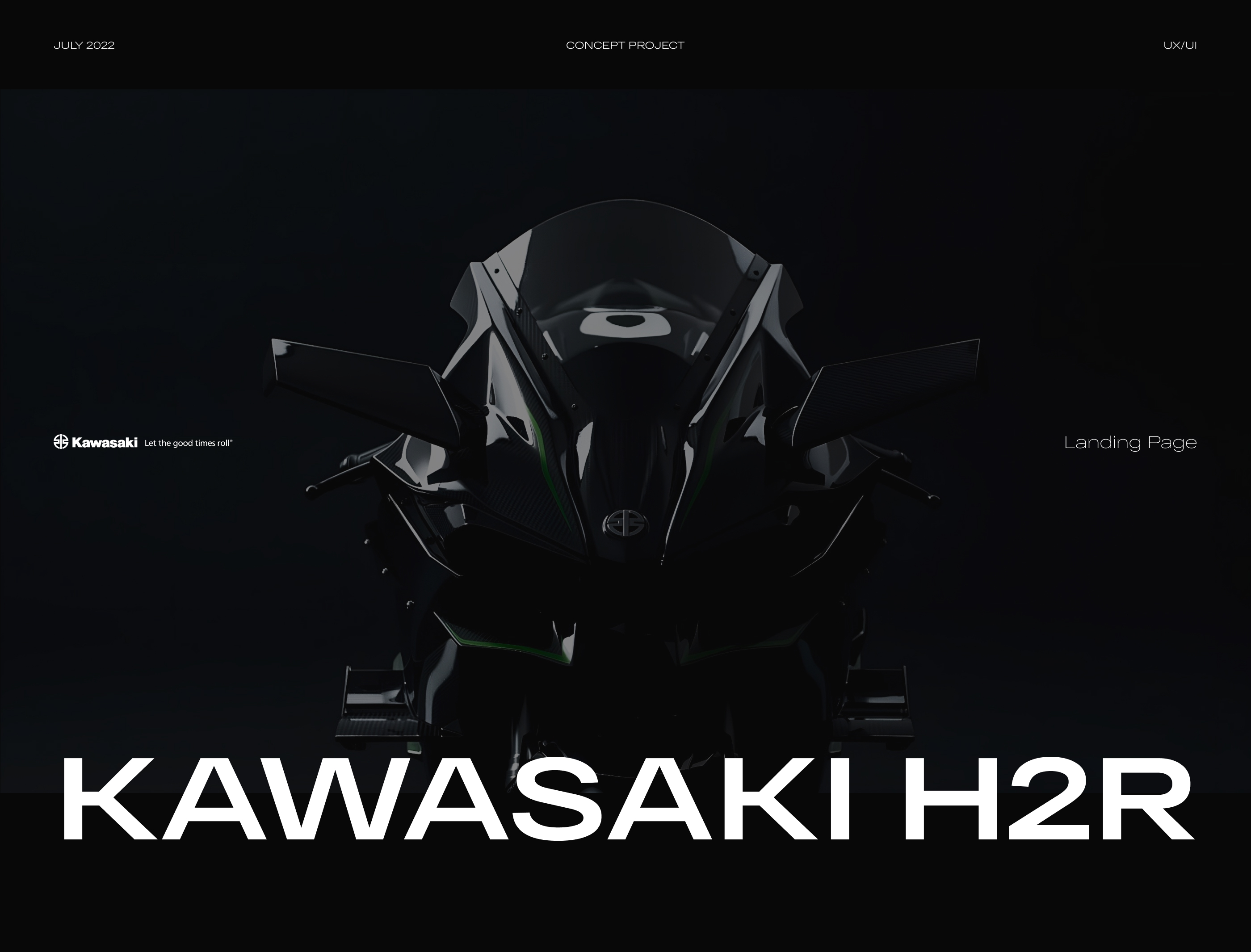 Concept Kawasaki H2R landing page — Изображение №1 — Интерфейсы, Брендинг, Графика на Dprofile