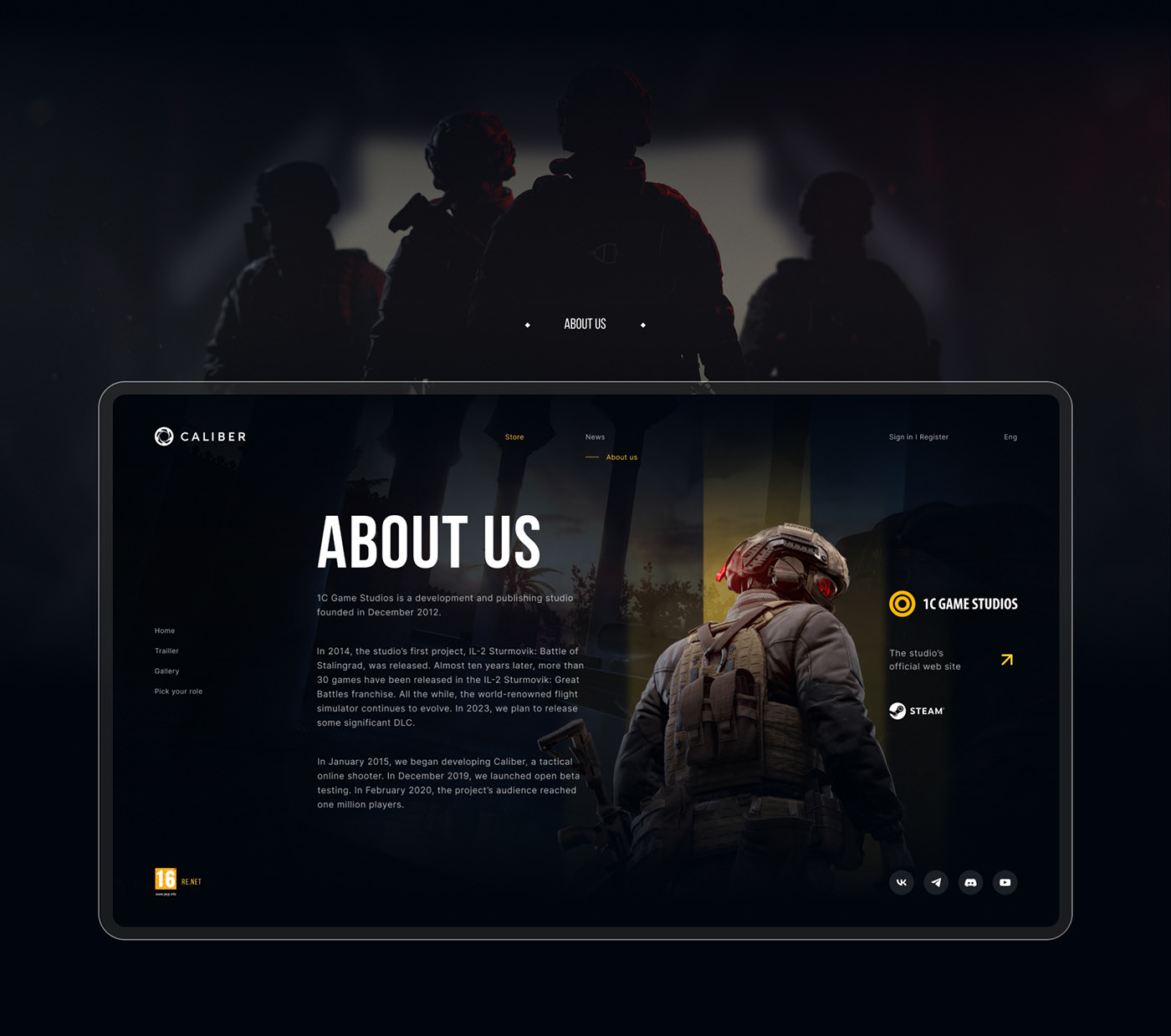 Caliber | UX/UI Concept | — Изображение №6 — Маркетинг, Интерфейсы на Dprofile