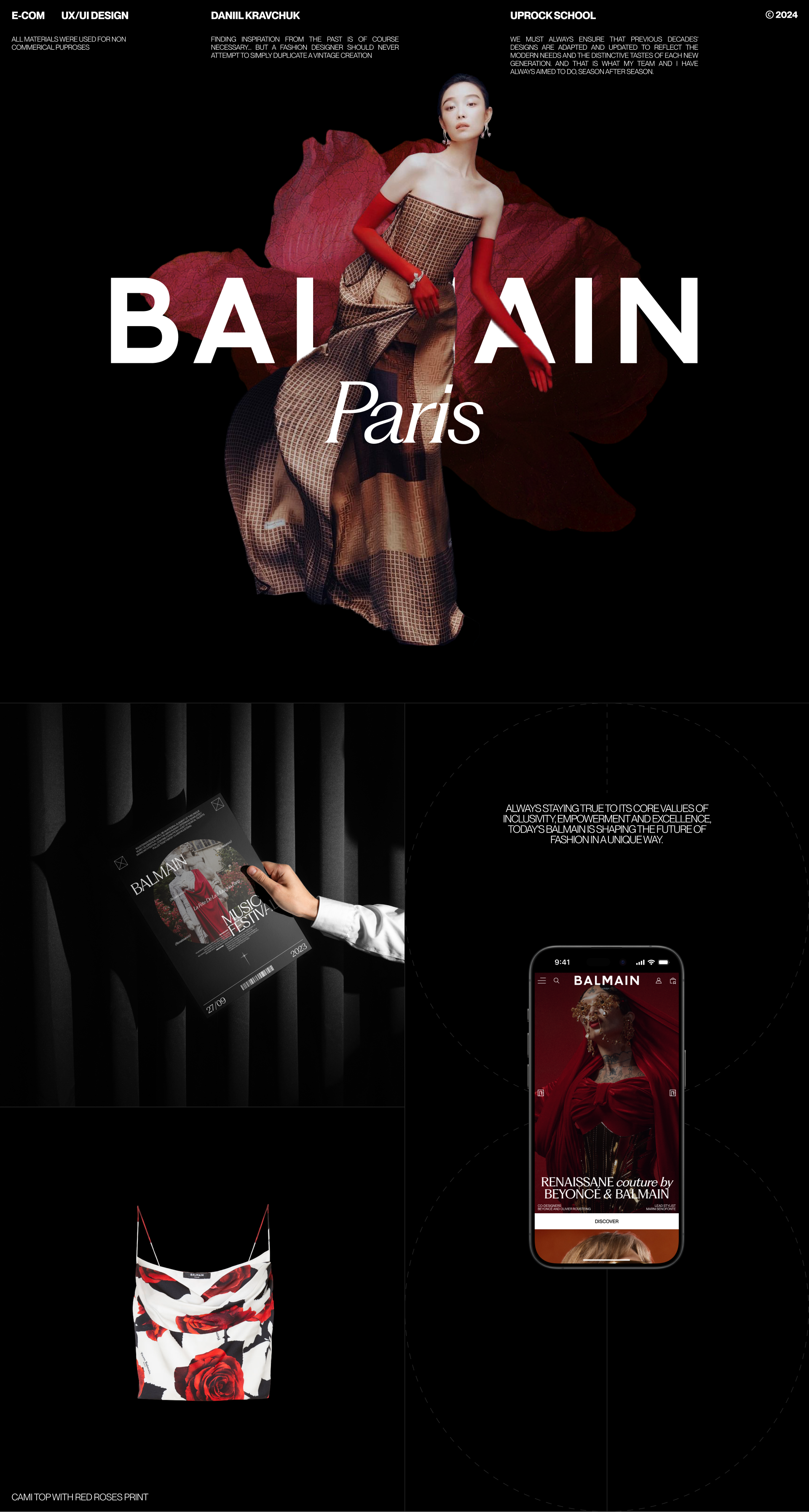 Balmain | E-commerce — Изображение №1 — Интерфейсы, Брендинг на Dprofile