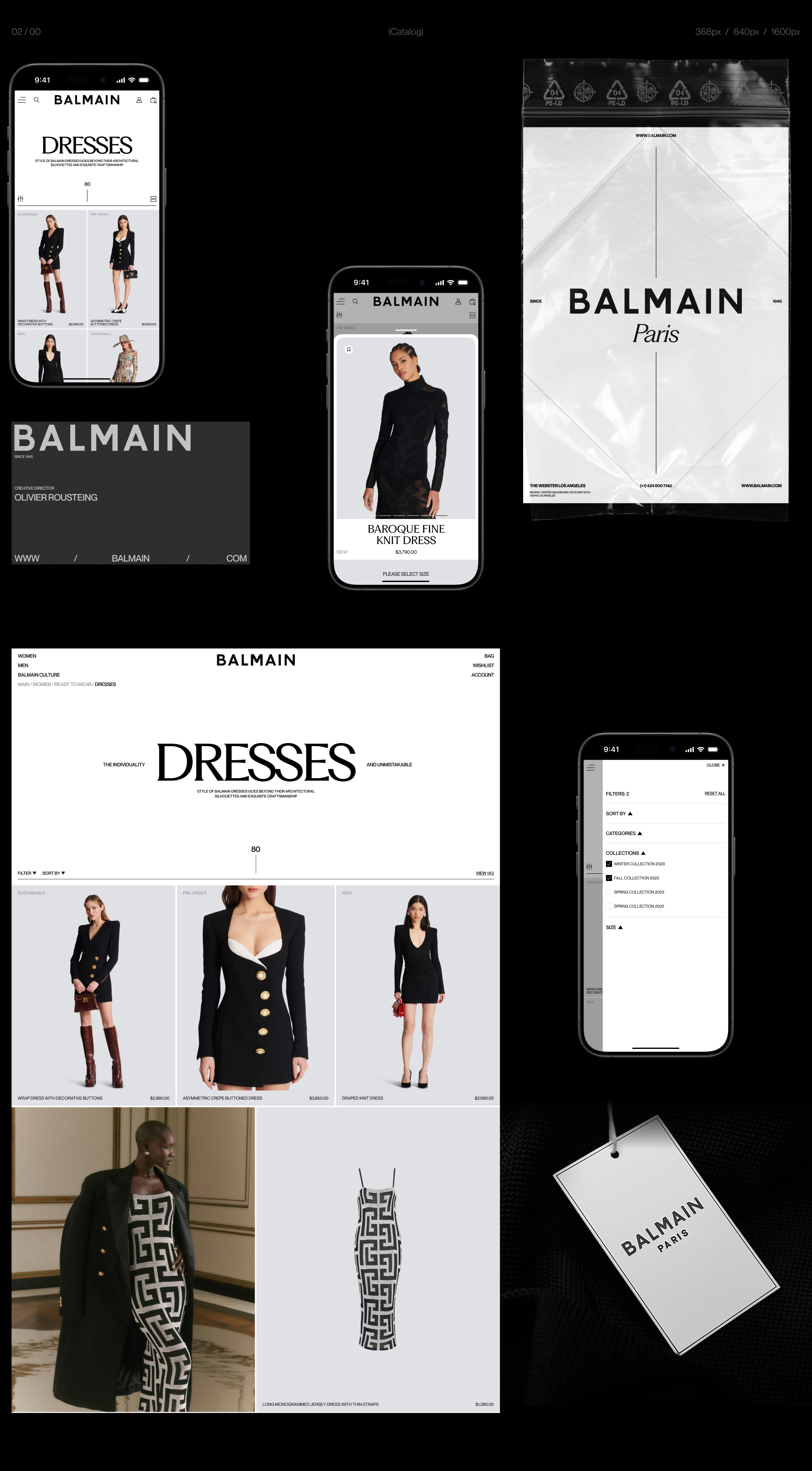 Balmain | E-commerce — Изображение №3 — Интерфейсы, Брендинг на Dprofile