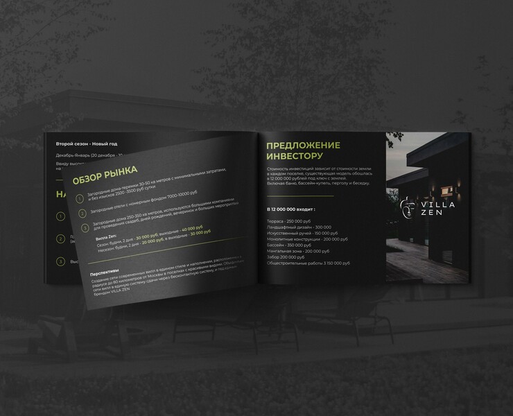 Presentation of the investment project Villa Zen на Dprofile