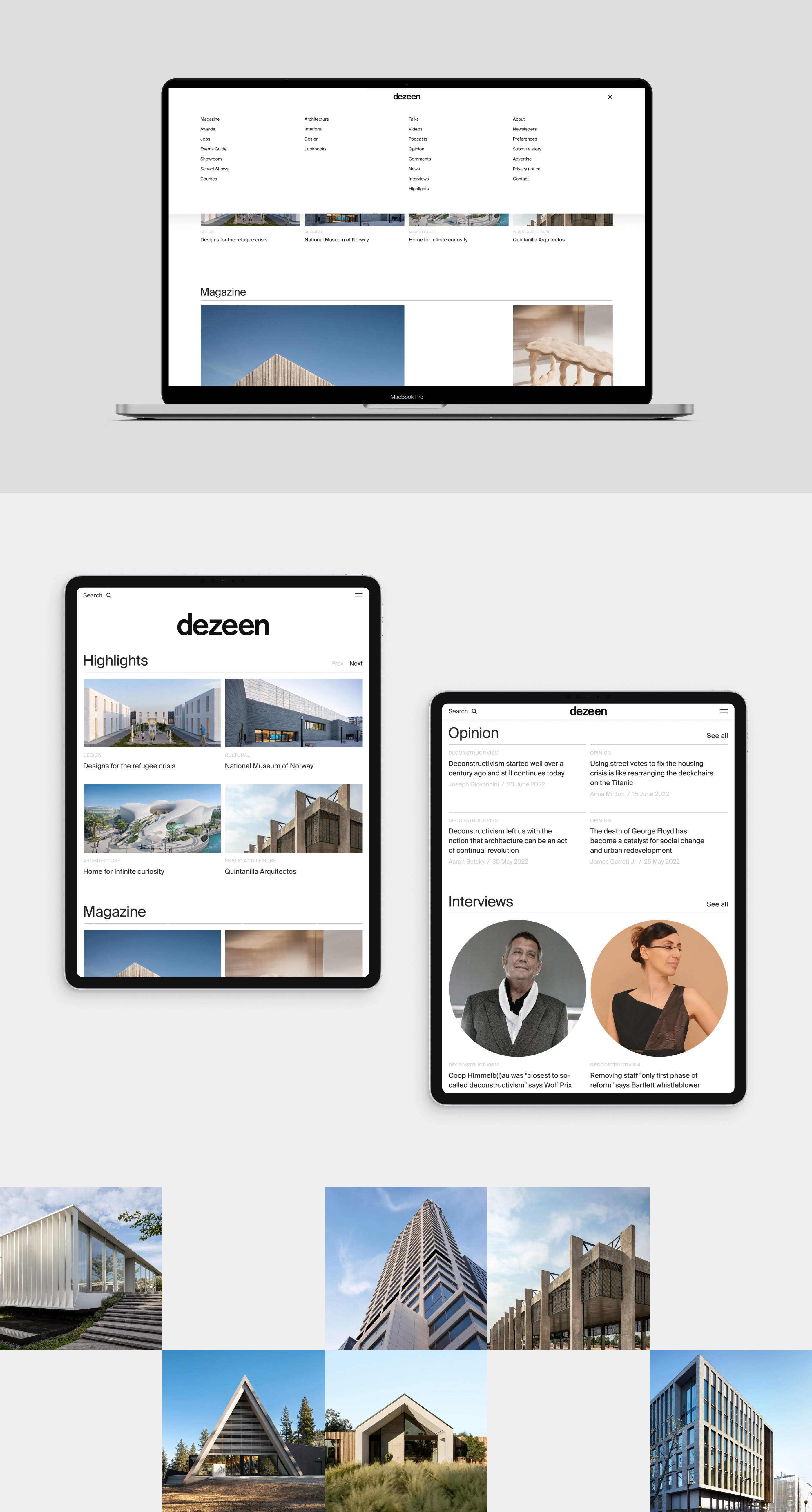 Dezeen | Новостной сайт — Изображение №3 — Интерфейсы на Dprofile