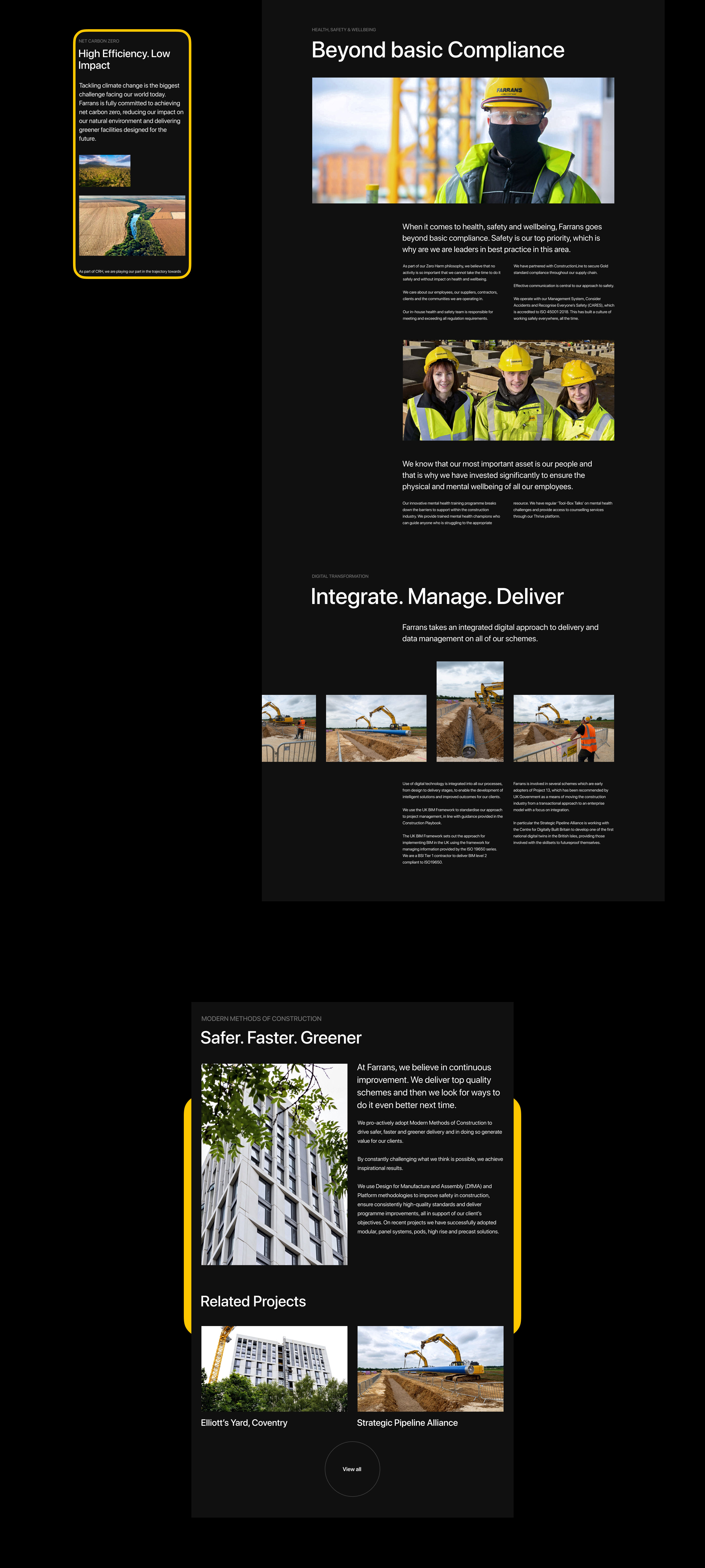 Farrans | Корпоративный сайт — Изображение №10 — Интерфейсы, Анимация на Dprofile