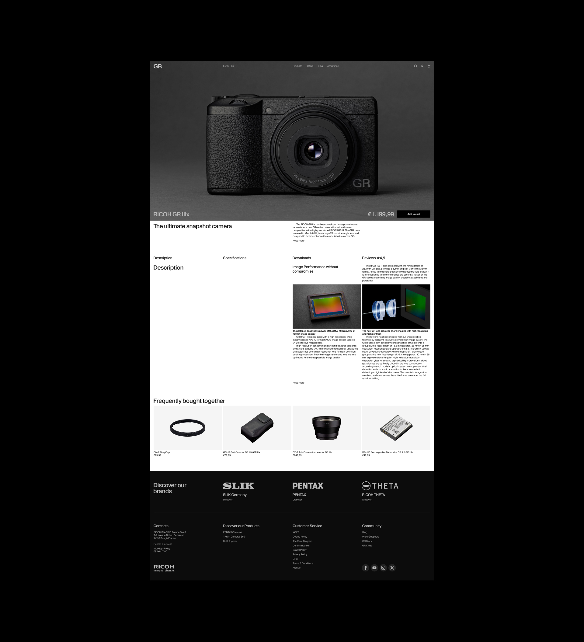 Ricoh GR | Интернет-магазин — Изображение №9 — Интерфейсы, Анимация на Dprofile