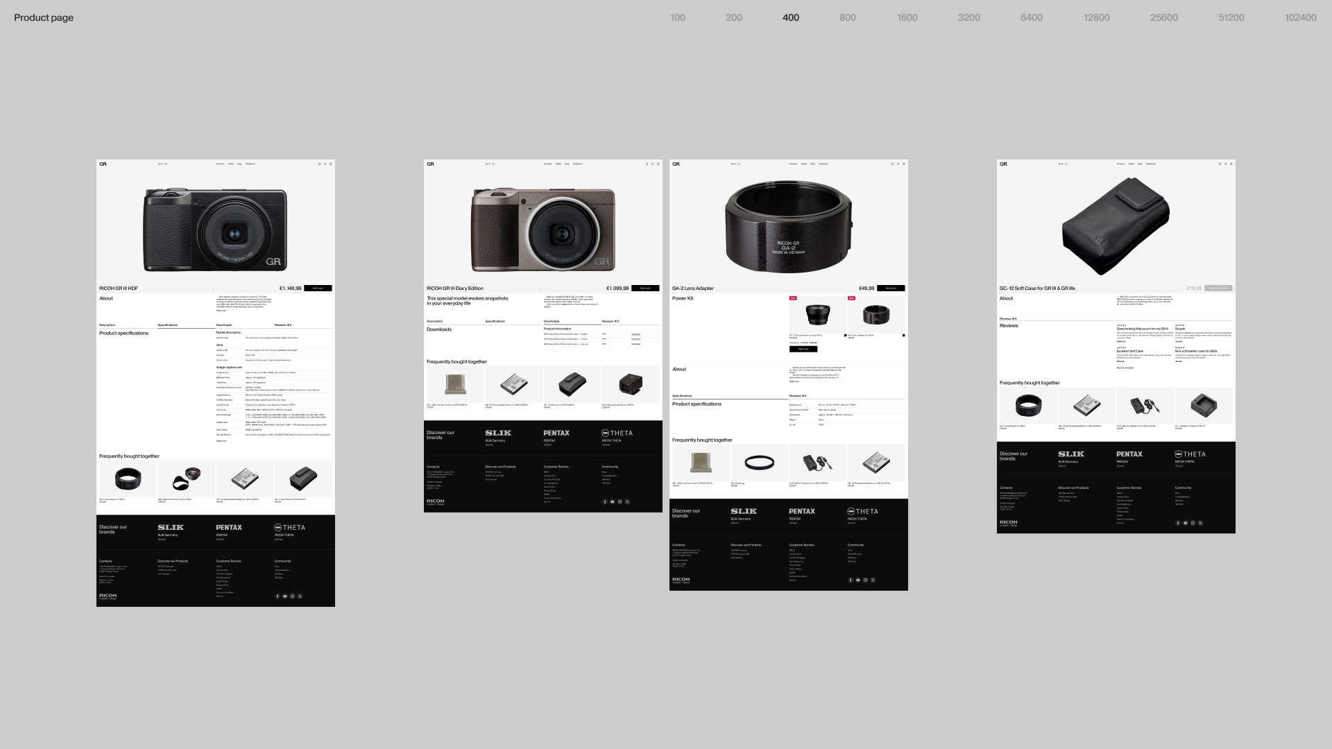 Ricoh GR | Интернет-магазин — Изображение №8 — Интерфейсы, Анимация на Dprofile