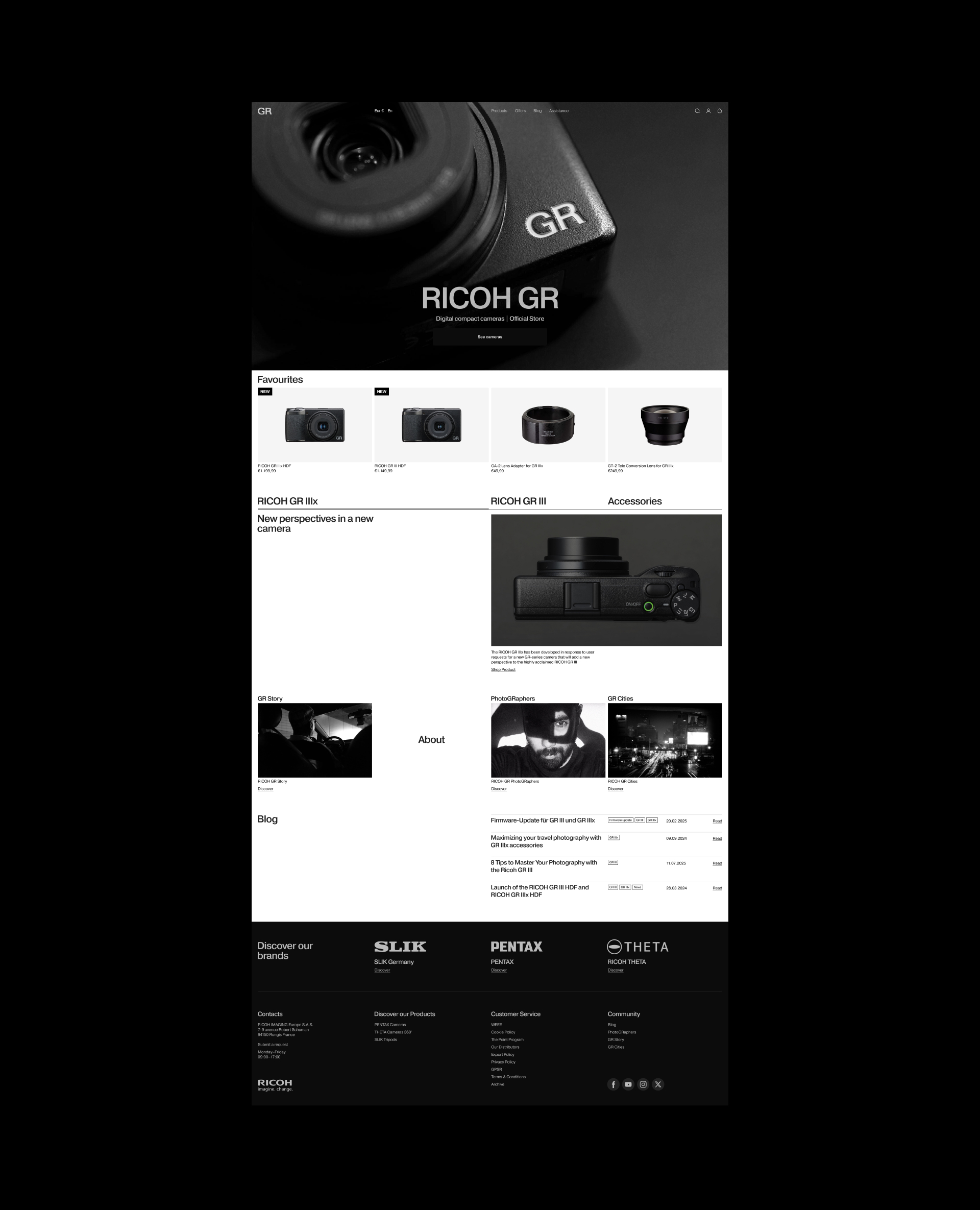 Ricoh GR | Интернет-магазин — Изображение №2 — Интерфейсы, Анимация на Dprofile
