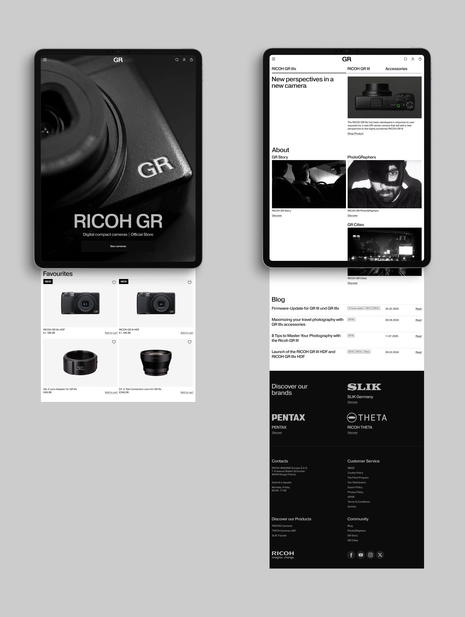 Ricoh GR | Интернет-магазин — Изображение №3 — Интерфейсы, Анимация на Dprofile