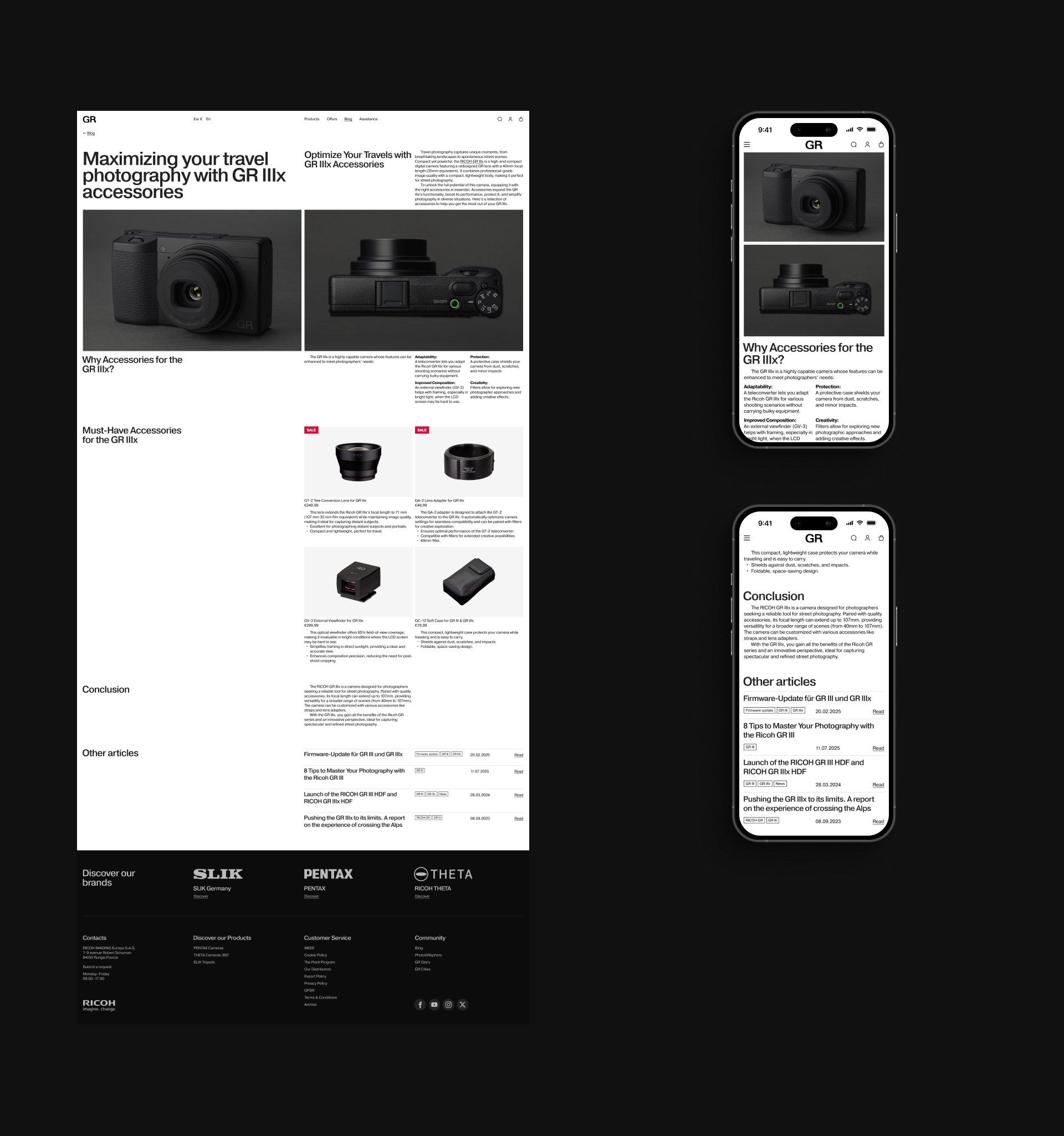 Ricoh GR | Интернет-магазин — Изображение №22 — Интерфейсы, Анимация на Dprofile