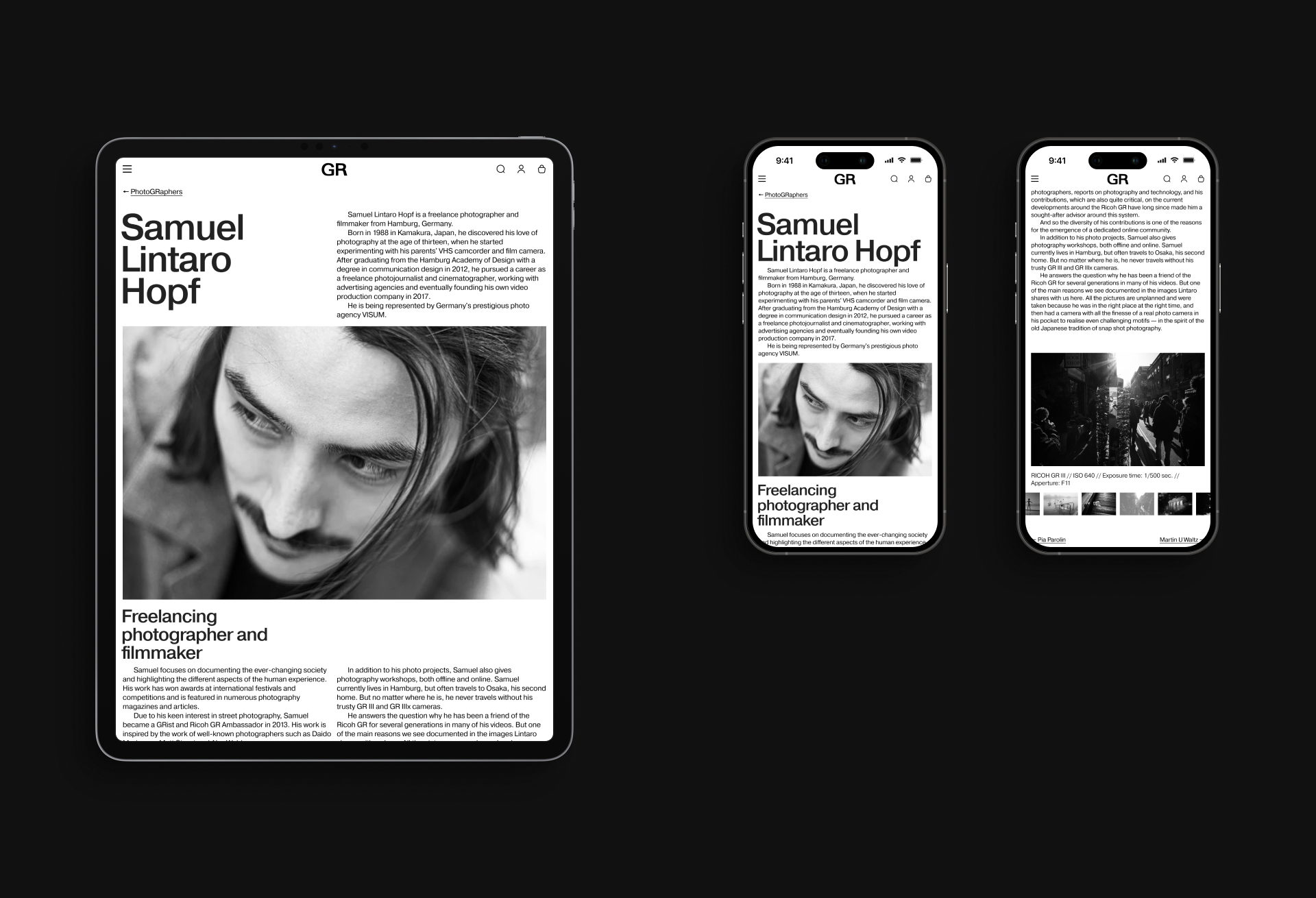 Ricoh GR | Интернет-магазин — Изображение №31 — Интерфейсы, Анимация на Dprofile