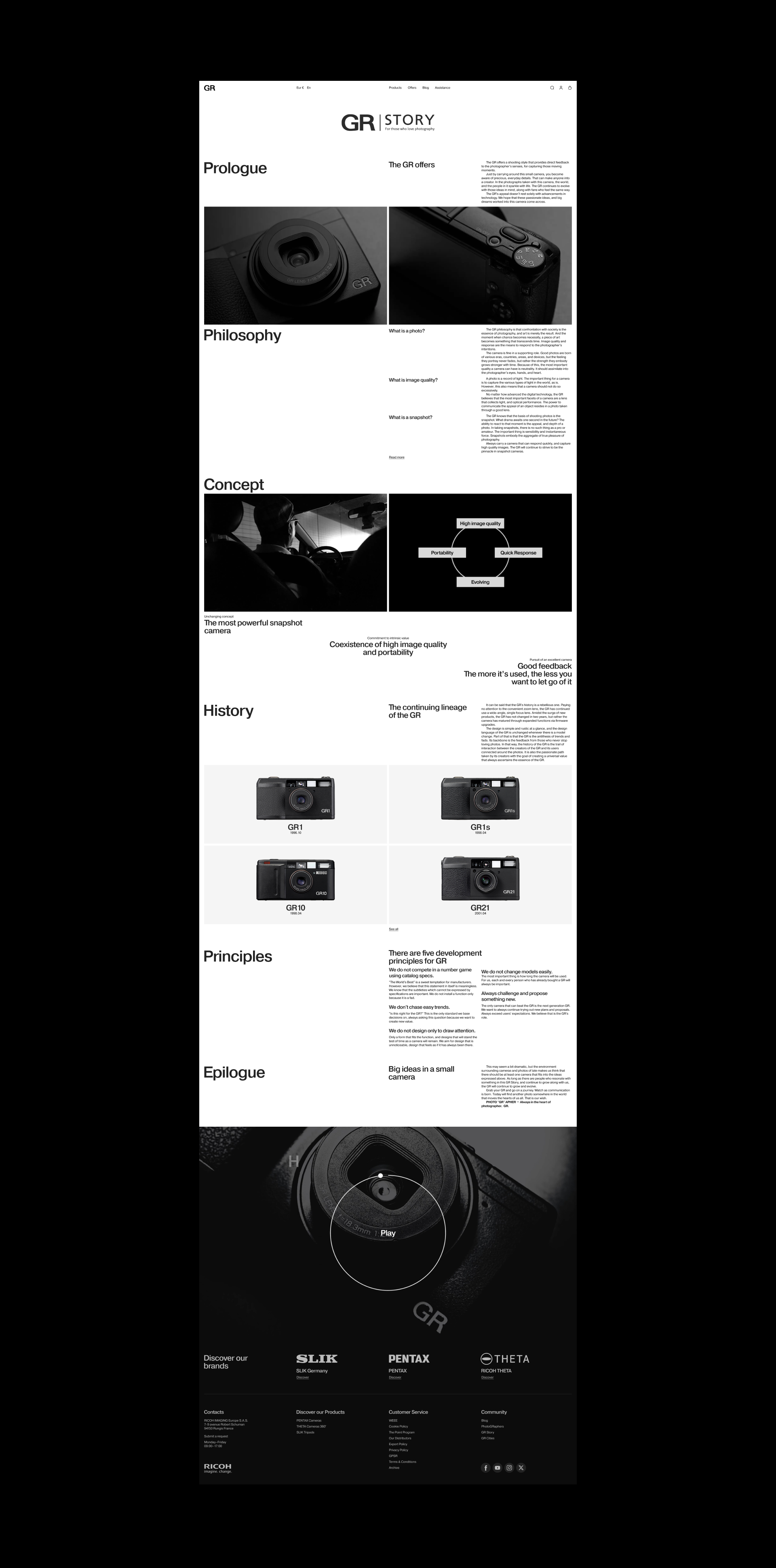 Ricoh GR | Интернет-магазин — Изображение №18 — Интерфейсы, Анимация на Dprofile