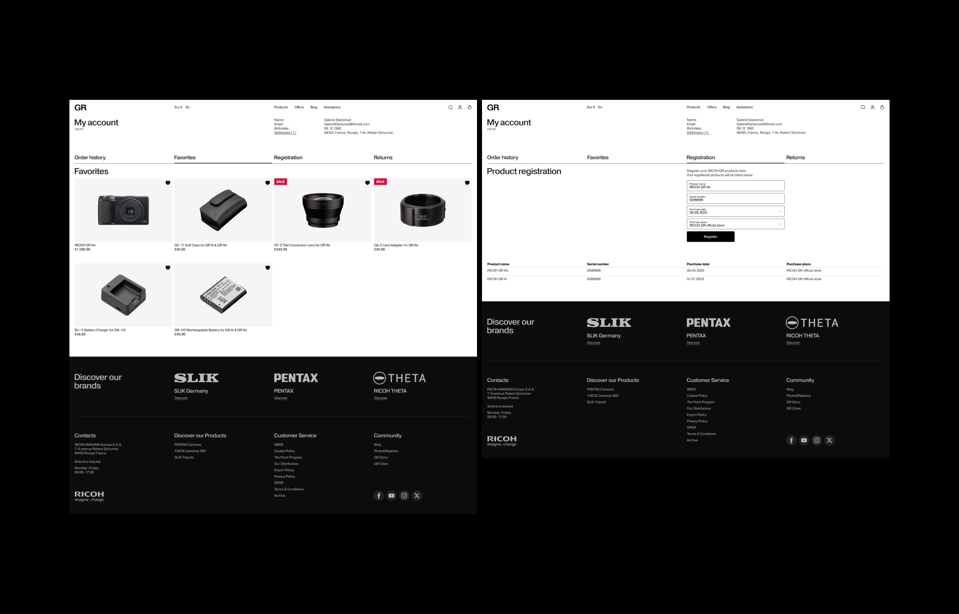 Ricoh GR | Интернет-магазин — Изображение №26 — Интерфейсы, Анимация на Dprofile