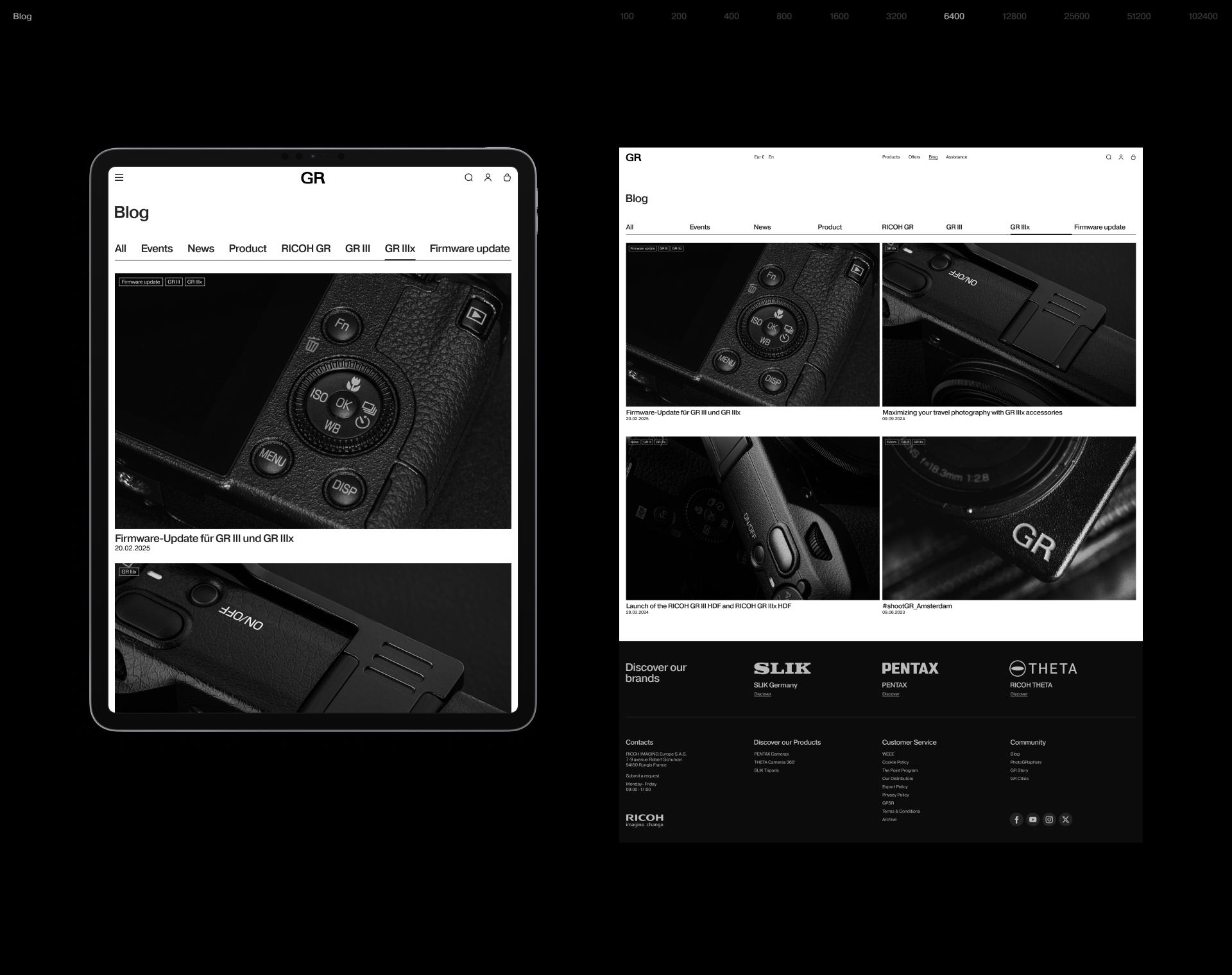 Ricoh GR | Интернет-магазин — Изображение №21 — Интерфейсы, Анимация на Dprofile