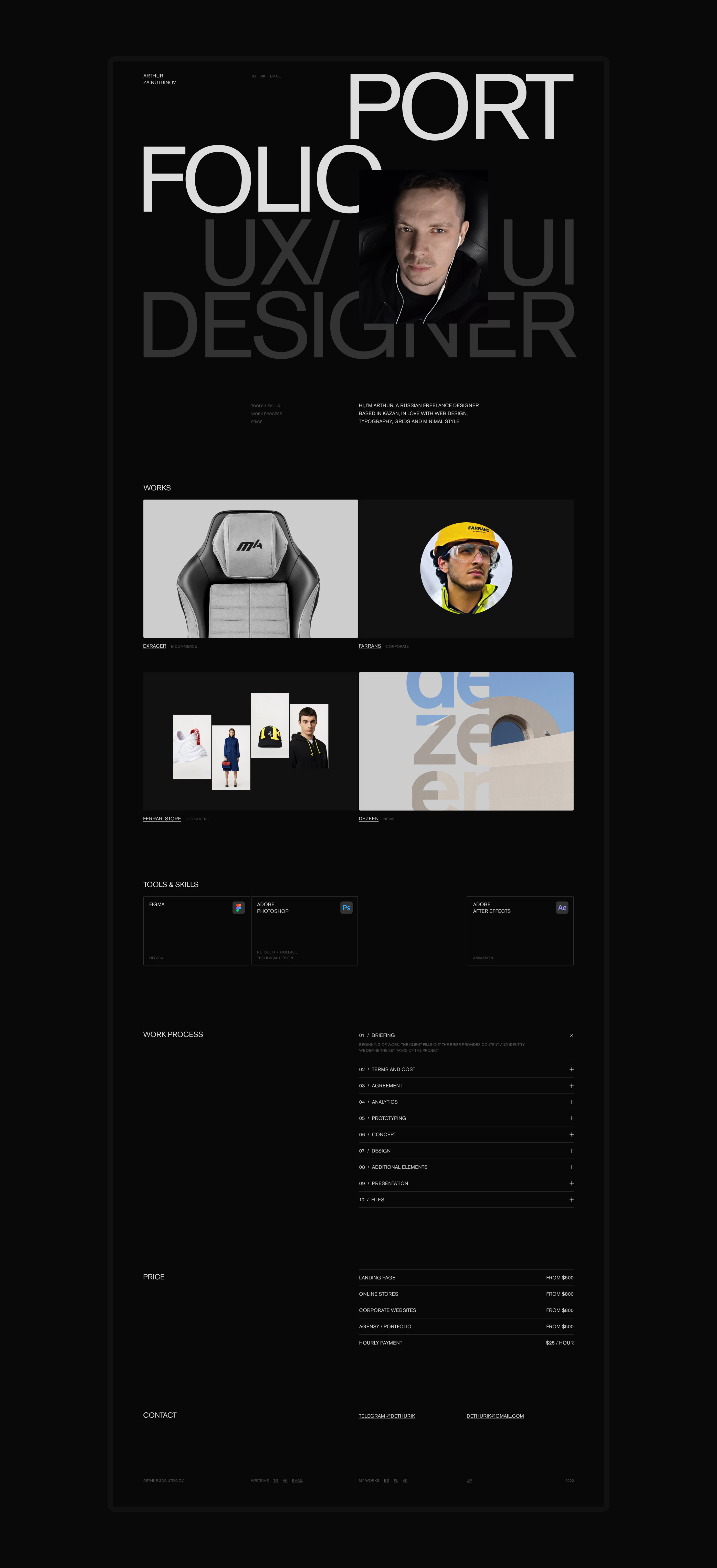 Сайт-портфолио — Изображение №2 — Интерфейсы на Dprofile