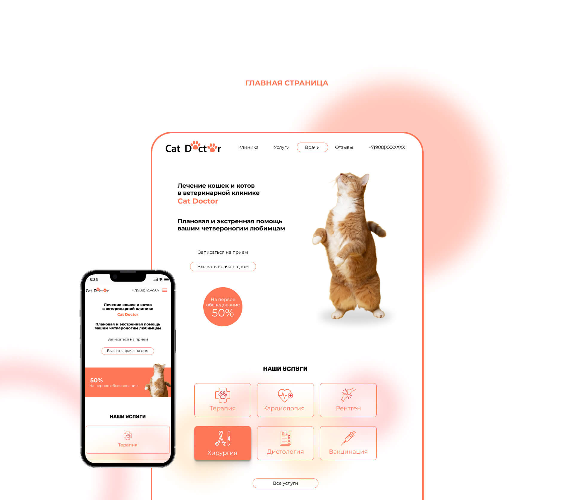 Landing page Cat Doctor — Изображение №4 — Интерфейсы на Dprofile