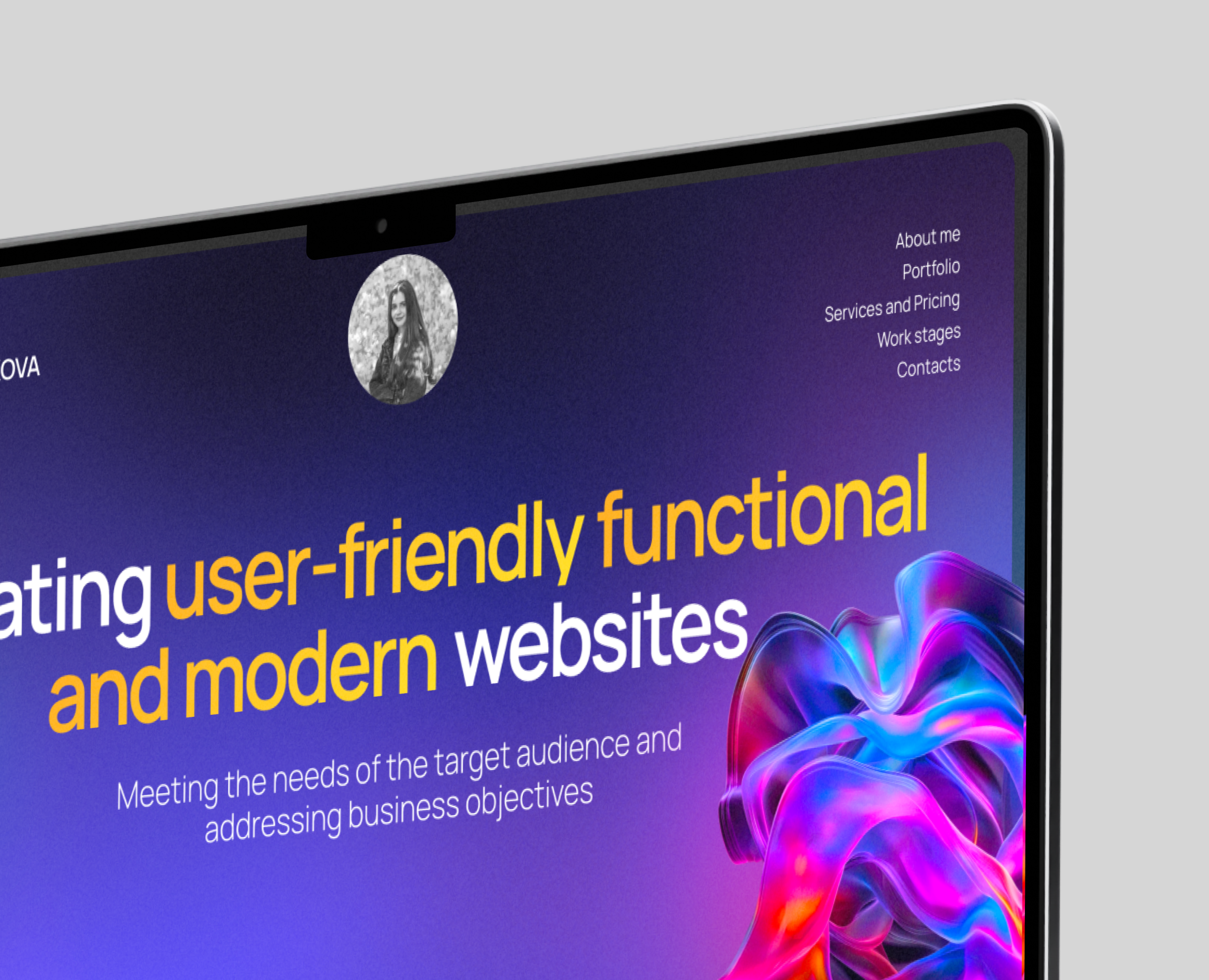 Сайт-портфолио веб-дизайнера — Интерфейсы на Dprofile