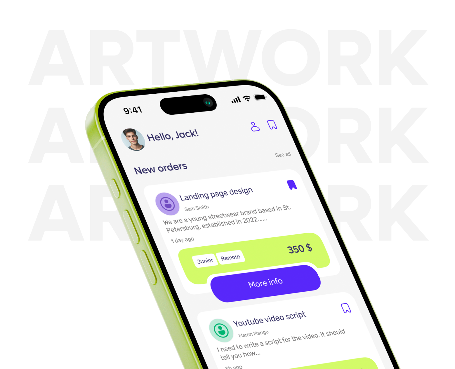 Artwork | Job found service | UX/UI design — Интерфейсы на Dprofile