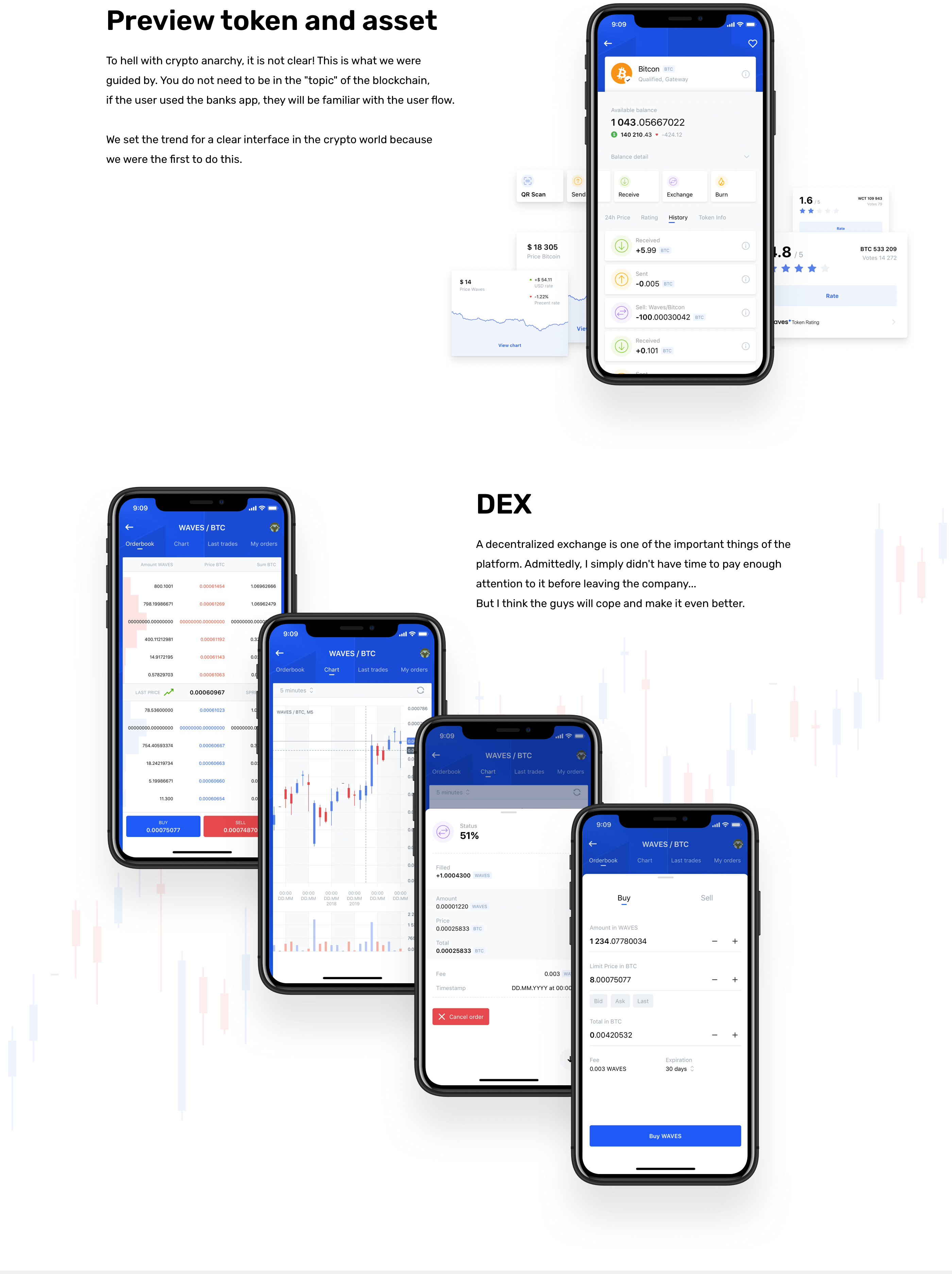 Waves Wallet 𐄂 Crypto App — Изображение №6 — Интерфейсы на Dprofile