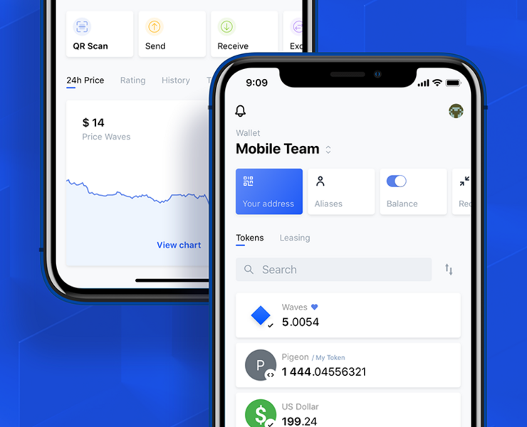 Waves Wallet 𐄂 Crypto App на Dprofile