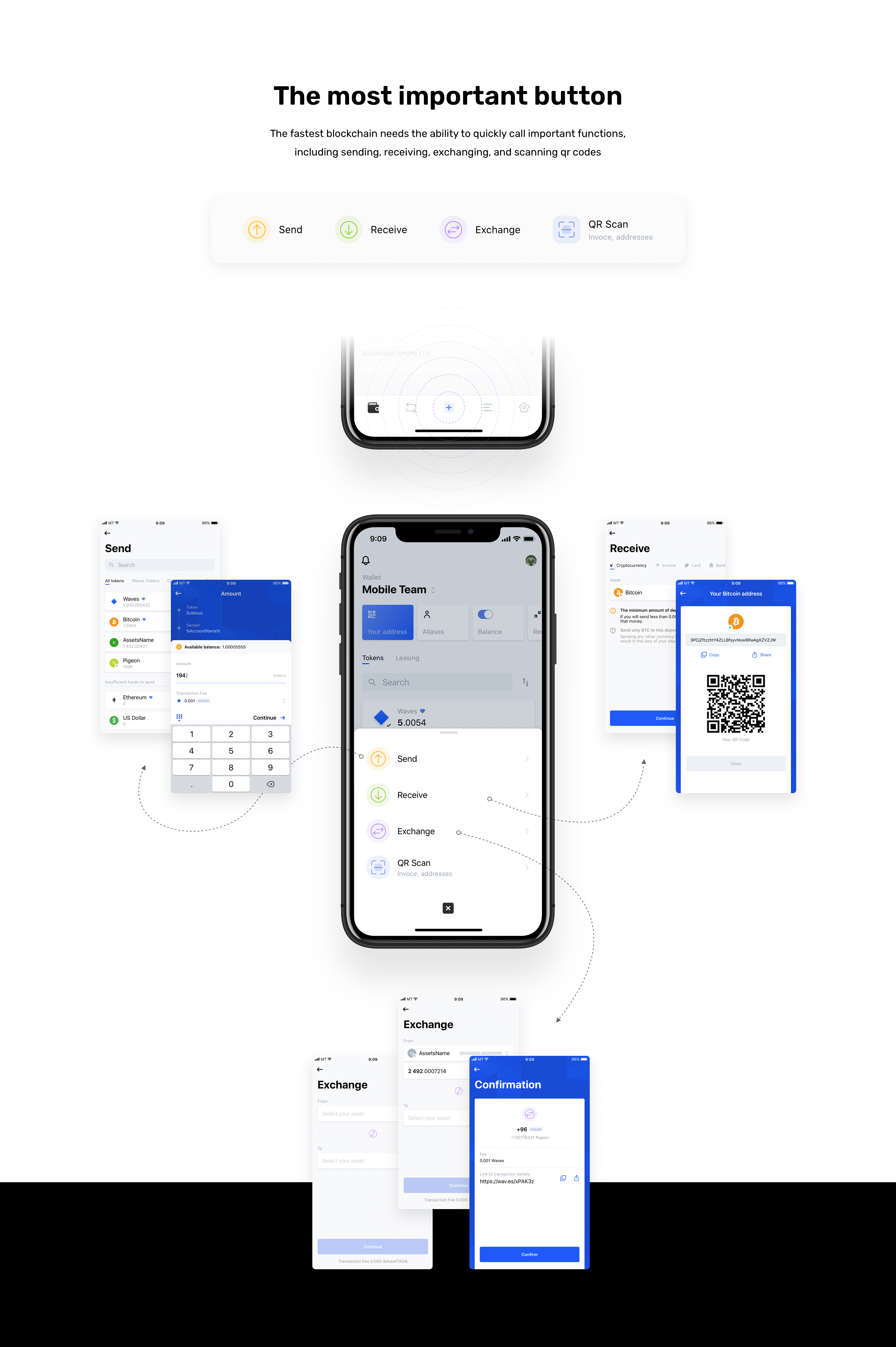 Waves Wallet 𐄂 Crypto App — Изображение №7 — Интерфейсы на Dprofile