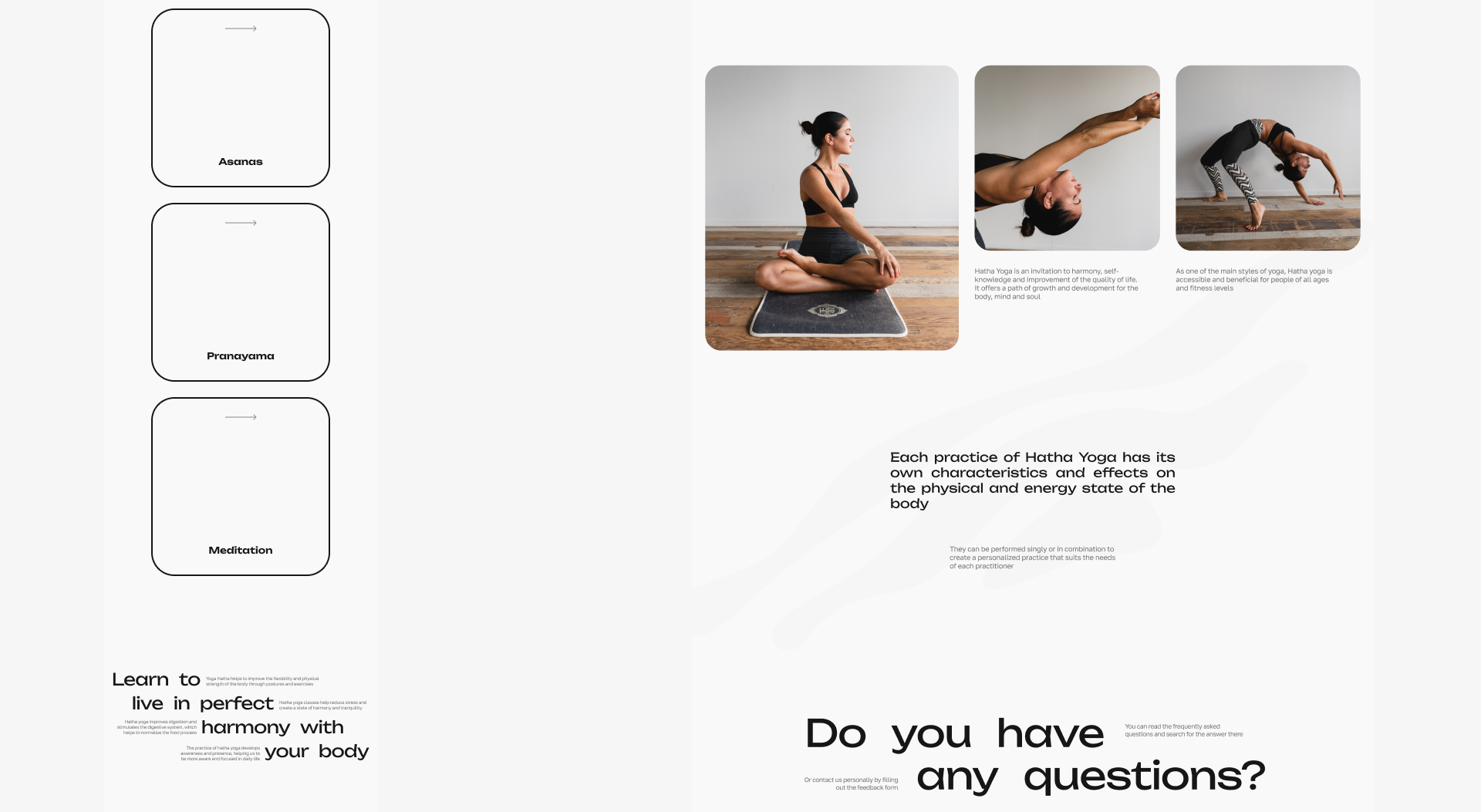 Yoga Studio | Concept — Изображение №12 — Интерфейсы, Анимация на Dprofile