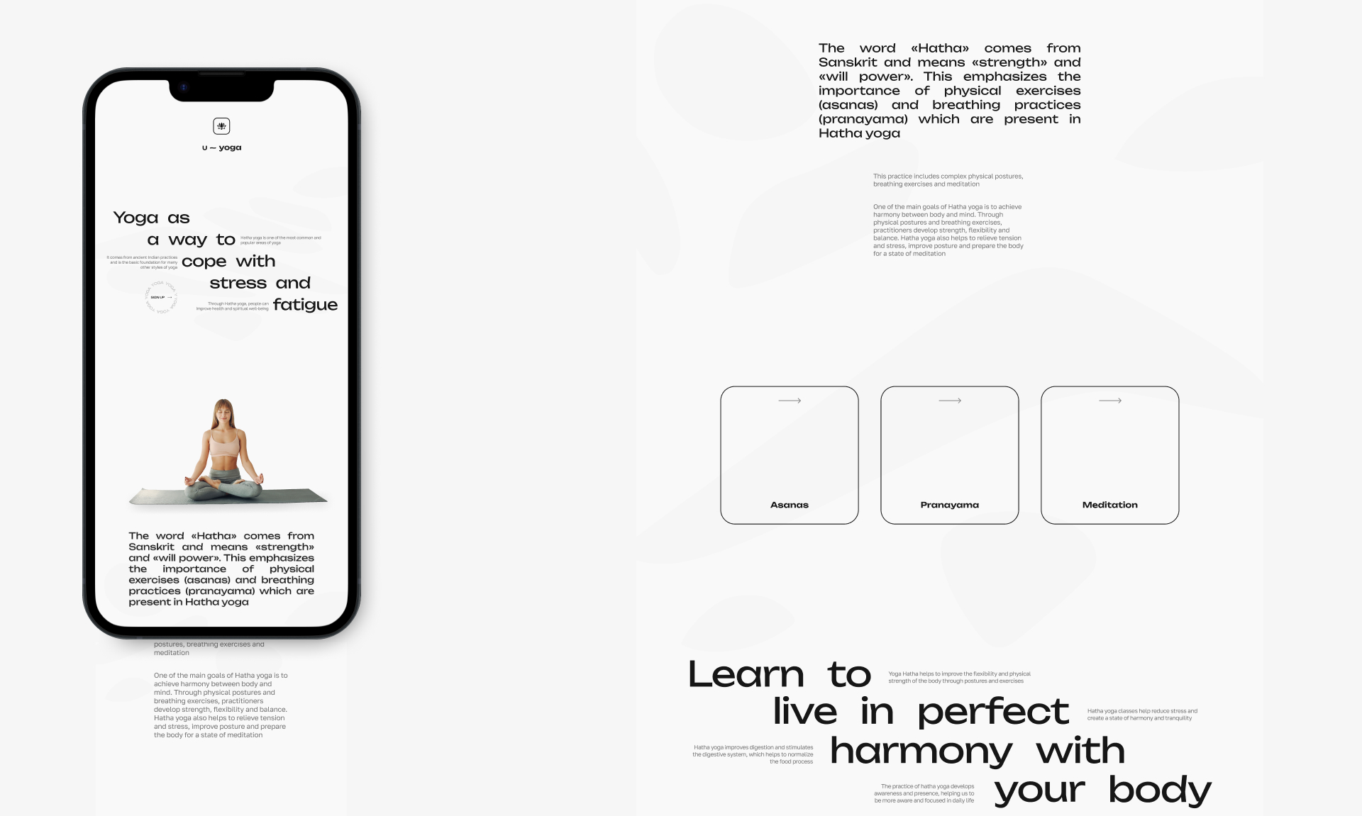 Yoga Studio | Concept — Изображение №11 — Интерфейсы, Анимация на Dprofile