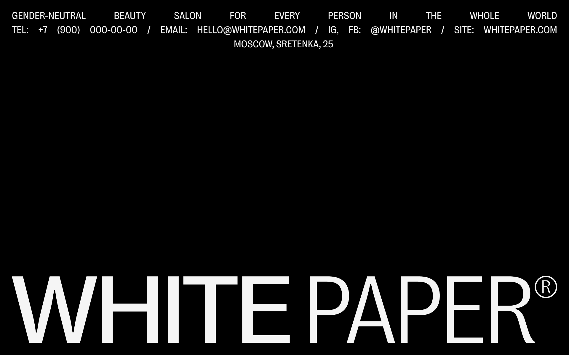 WHITE PAPER® — Изображение №2 — Брендинг на Dprofile