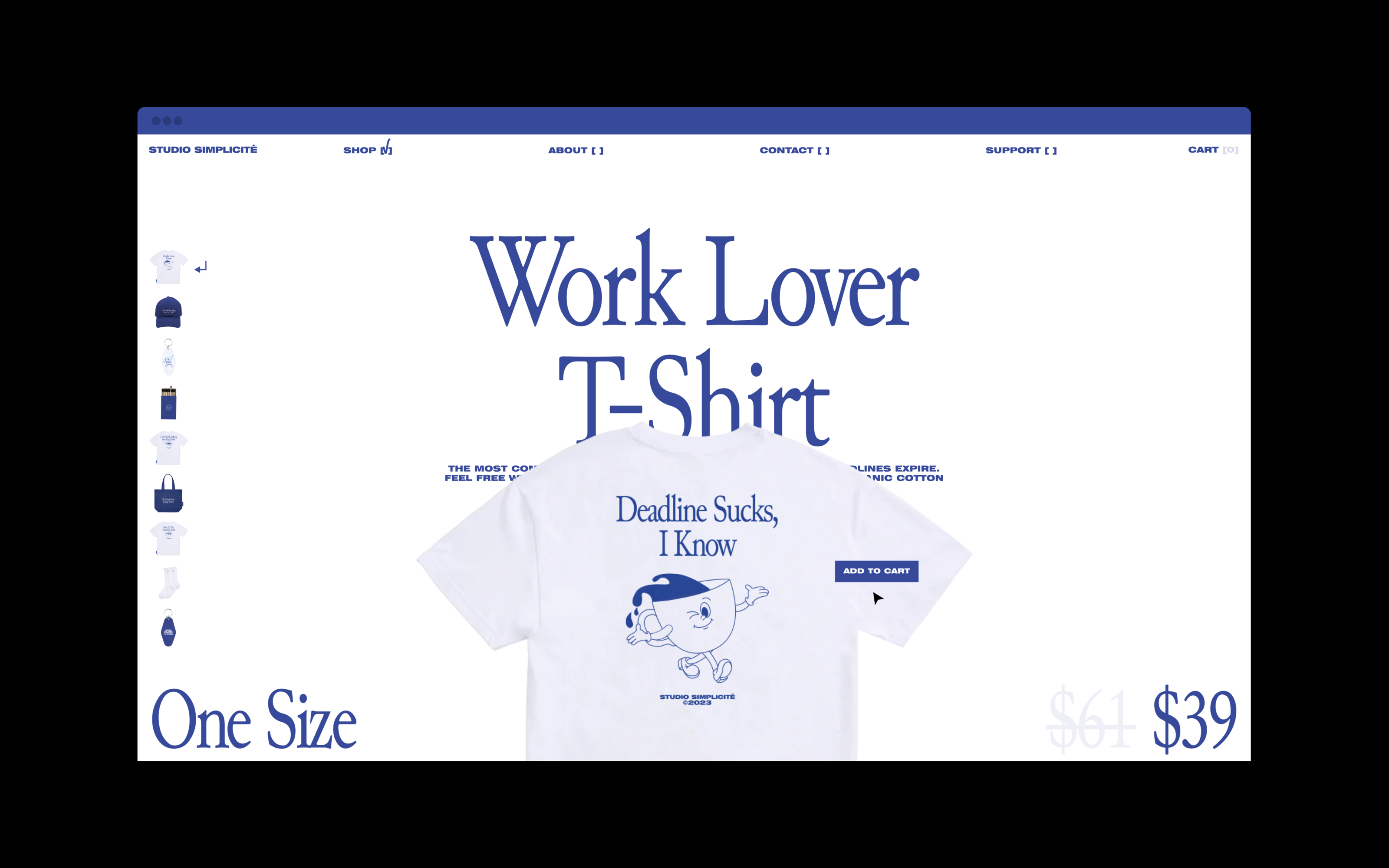 STUDIO SIMPLICITÉ MERCH — Изображение №13 — Интерфейсы, Брендинг на Dprofile