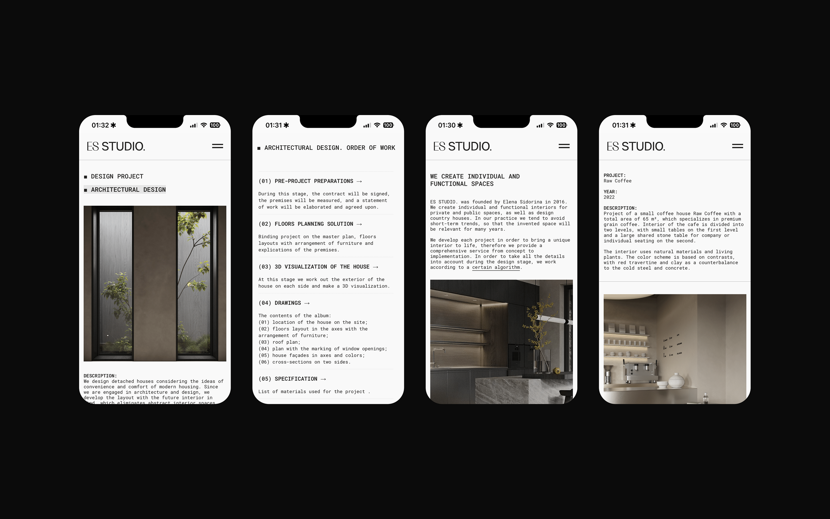 ES STUDIO. VISUAL IDENTITY & WEB DESIGN — Изображение №16 — Интерфейсы, Брендинг на Dprofile