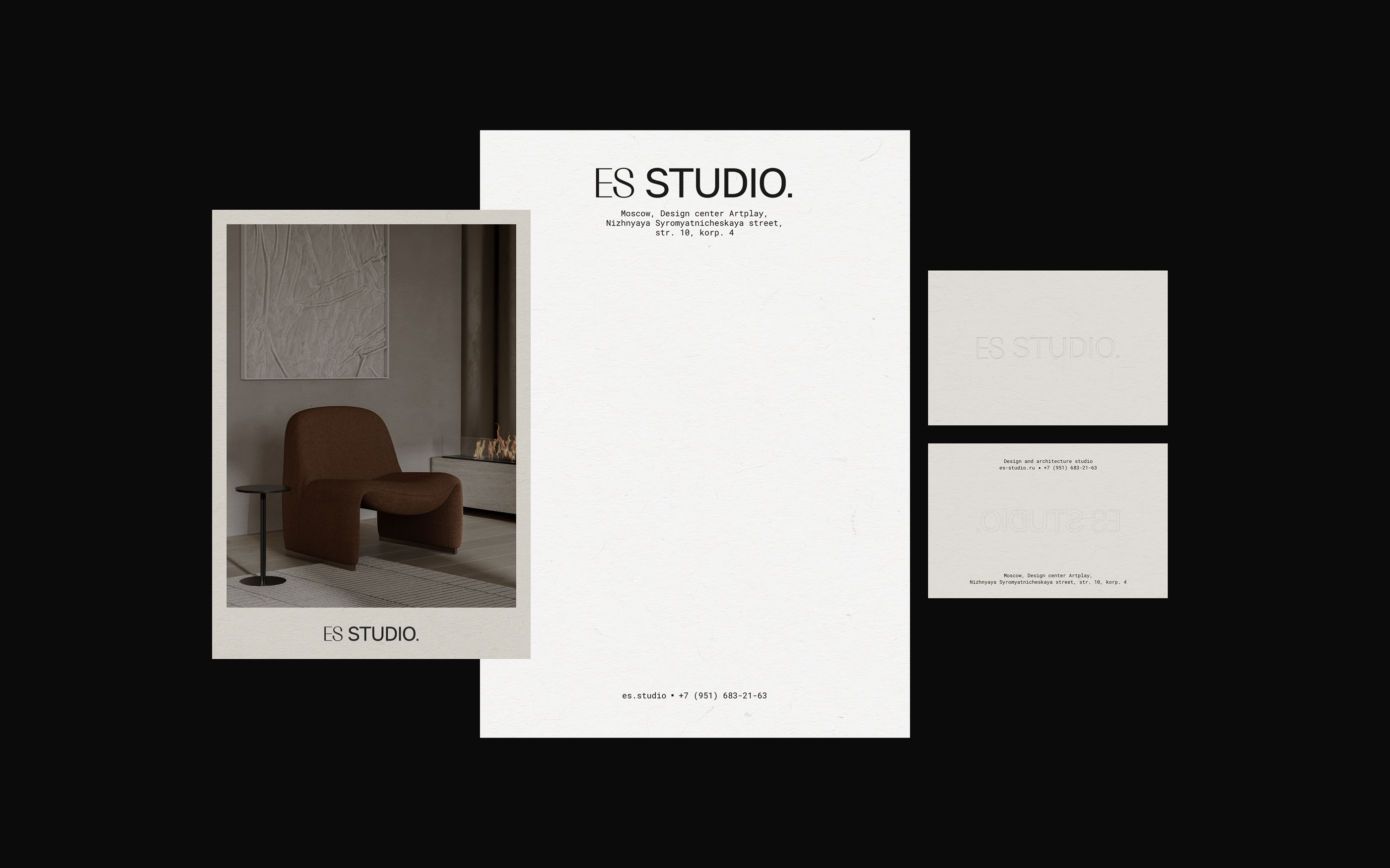 ES STUDIO. VISUAL IDENTITY & WEB DESIGN — Изображение №4 — Интерфейсы, Брендинг на Dprofile
