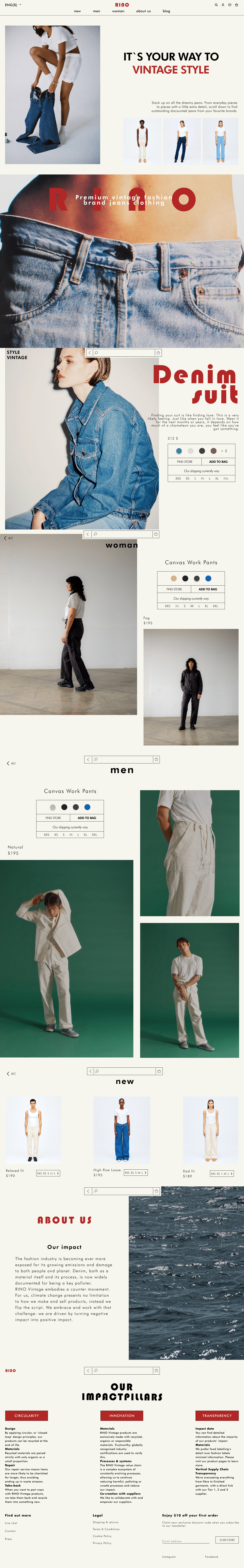 VINTAGE AESTHETICS. LANDING PAGE — Изображение №1 — Интерфейсы на Dprofile
