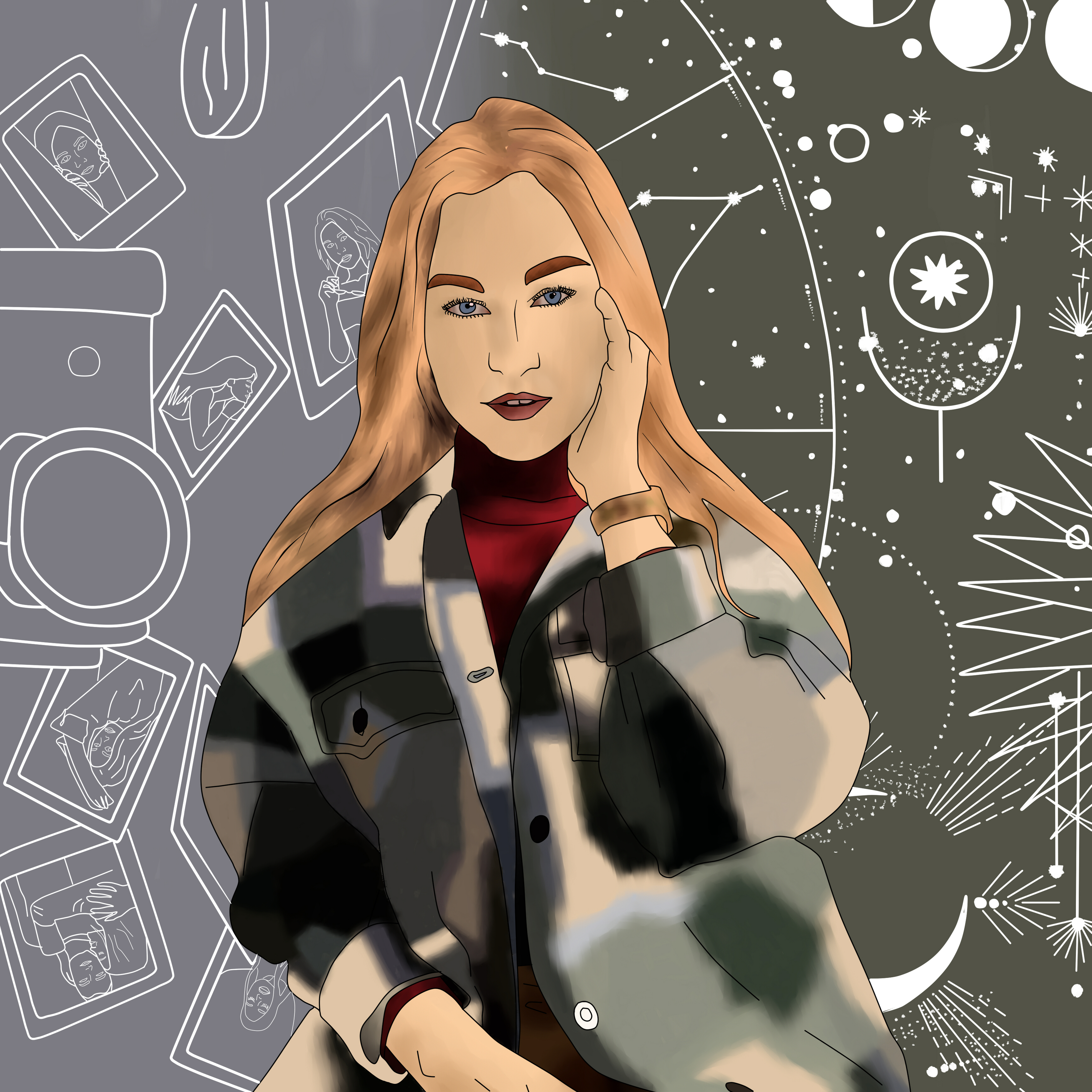 Портрет для главной фотографии блогера — Изображение №1 — Иллюстрация, Графика на Dprofile