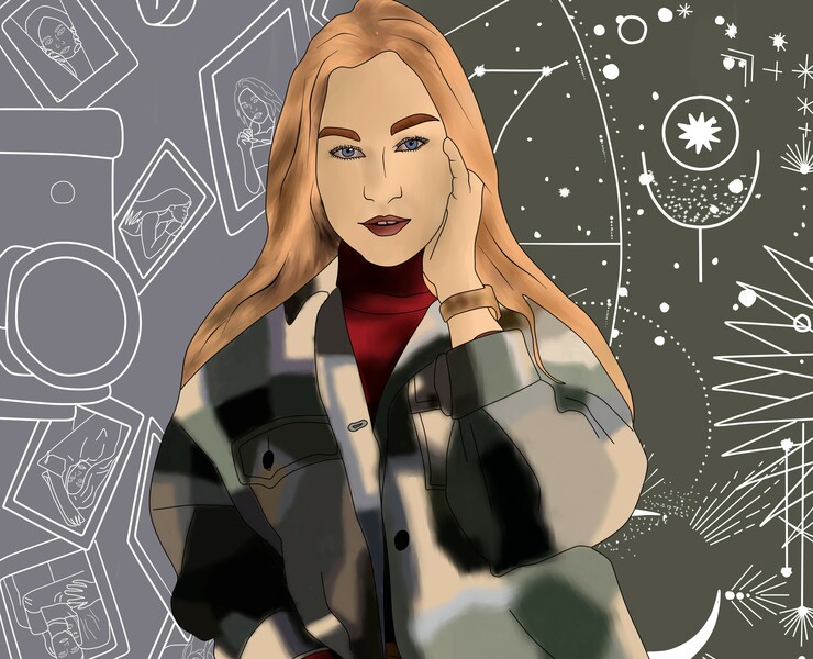 Портрет для главной фотографии блогера — Иллюстрация, Графика на Dprofile