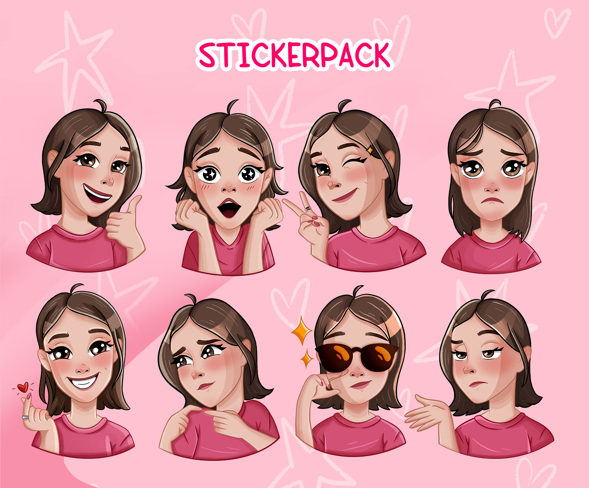 Персональный стикерпак/ Stickerpack — Изображение №4 — Иллюстрация на Dprofile