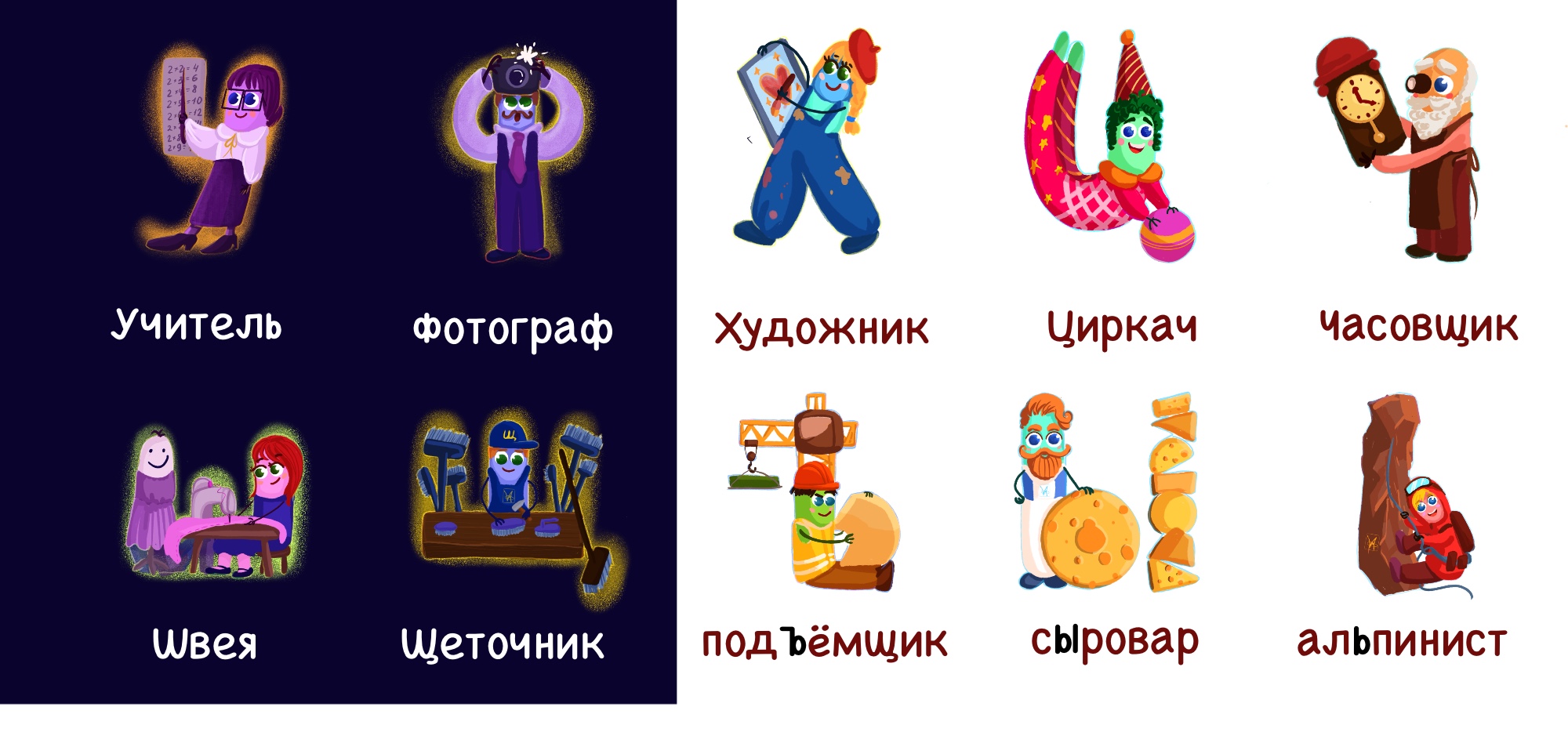 Алфавит профессий для детей. — Изображение №5 — Иллюстрация, Графика на Dprofile