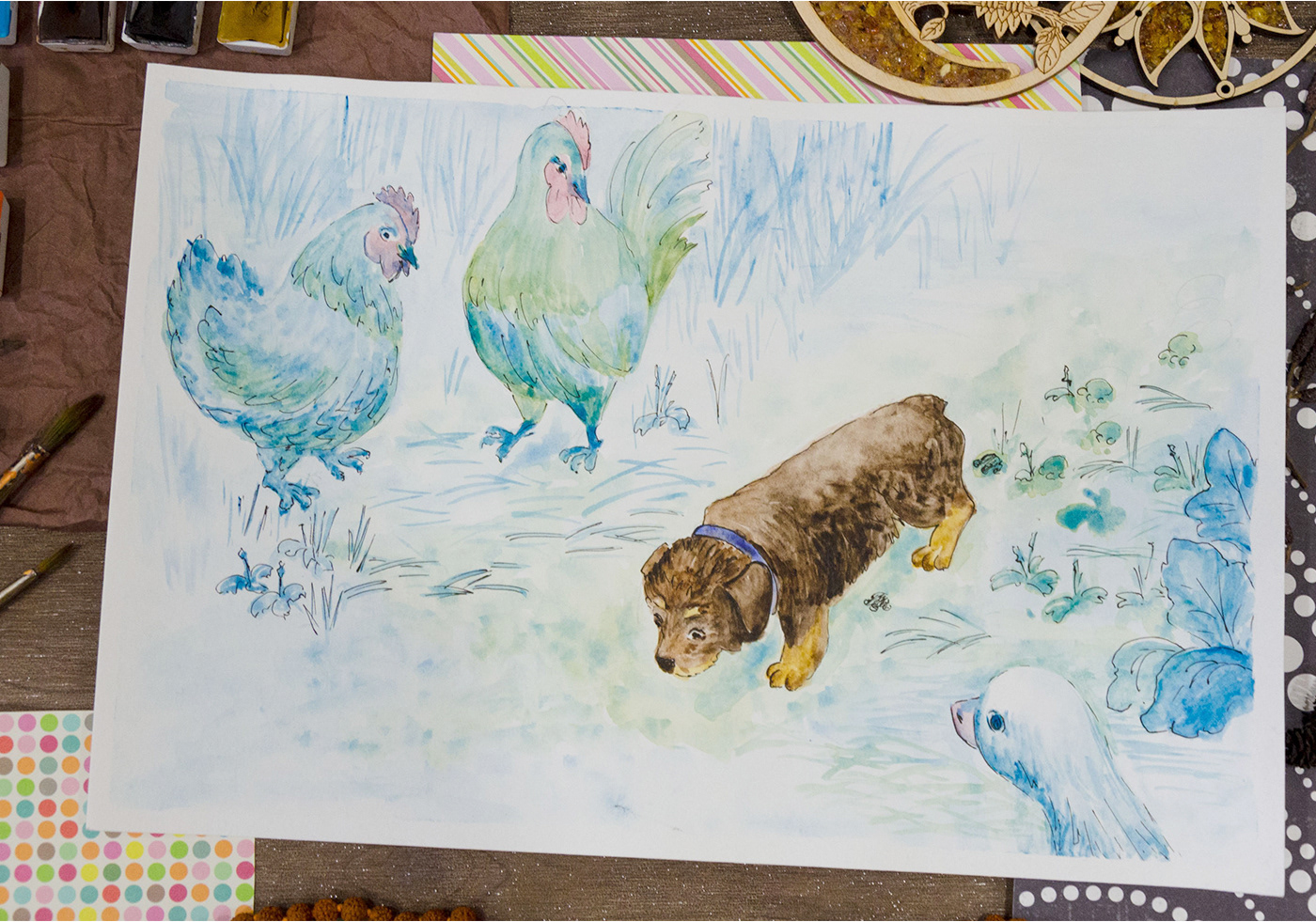 Акварельные иллюстрации для детской книги "Кто сказал мяу" — Изображение №12 — Иллюстрация на Dprofile