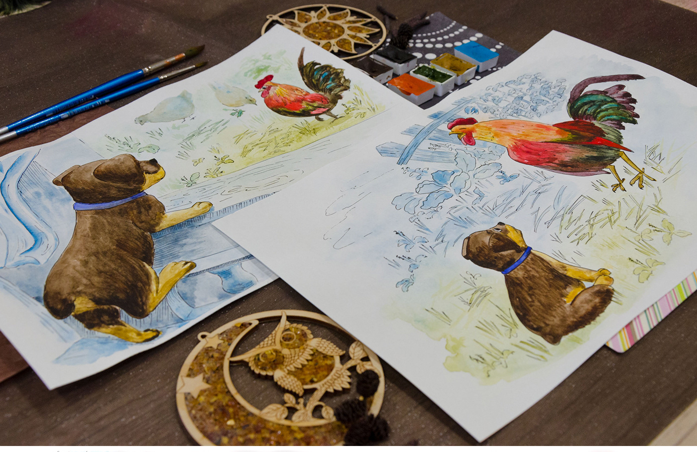 Акварельные иллюстрации для детской книги "Кто сказал мяу" — Изображение №6 — Иллюстрация на Dprofile