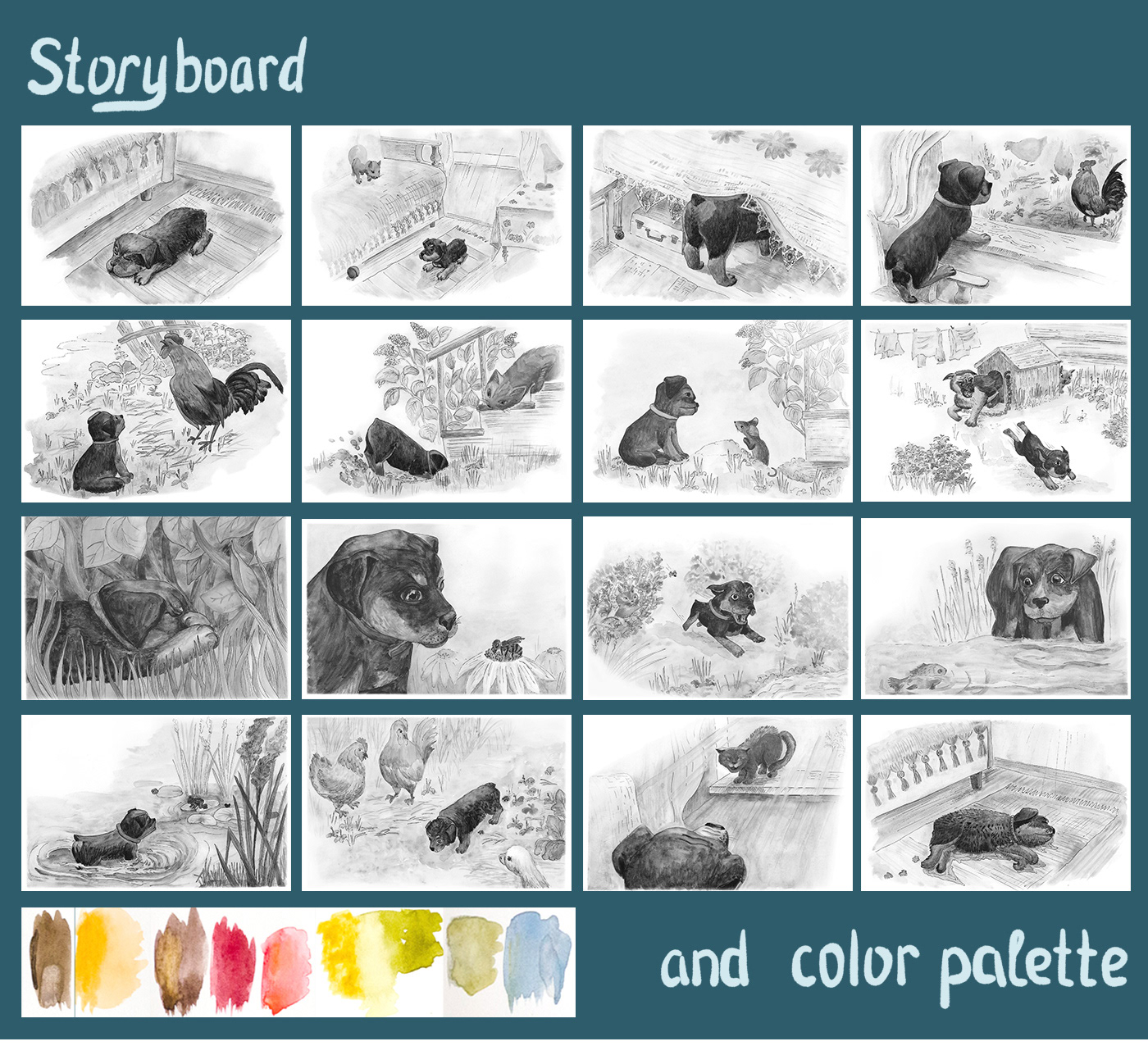 Акварельные иллюстрации для детской книги "Кто сказал мяу" — Изображение №3 — Иллюстрация на Dprofile