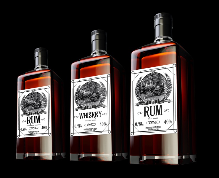 Этикетка для алкоголя — Иллюстрация, Графика на Dprofile