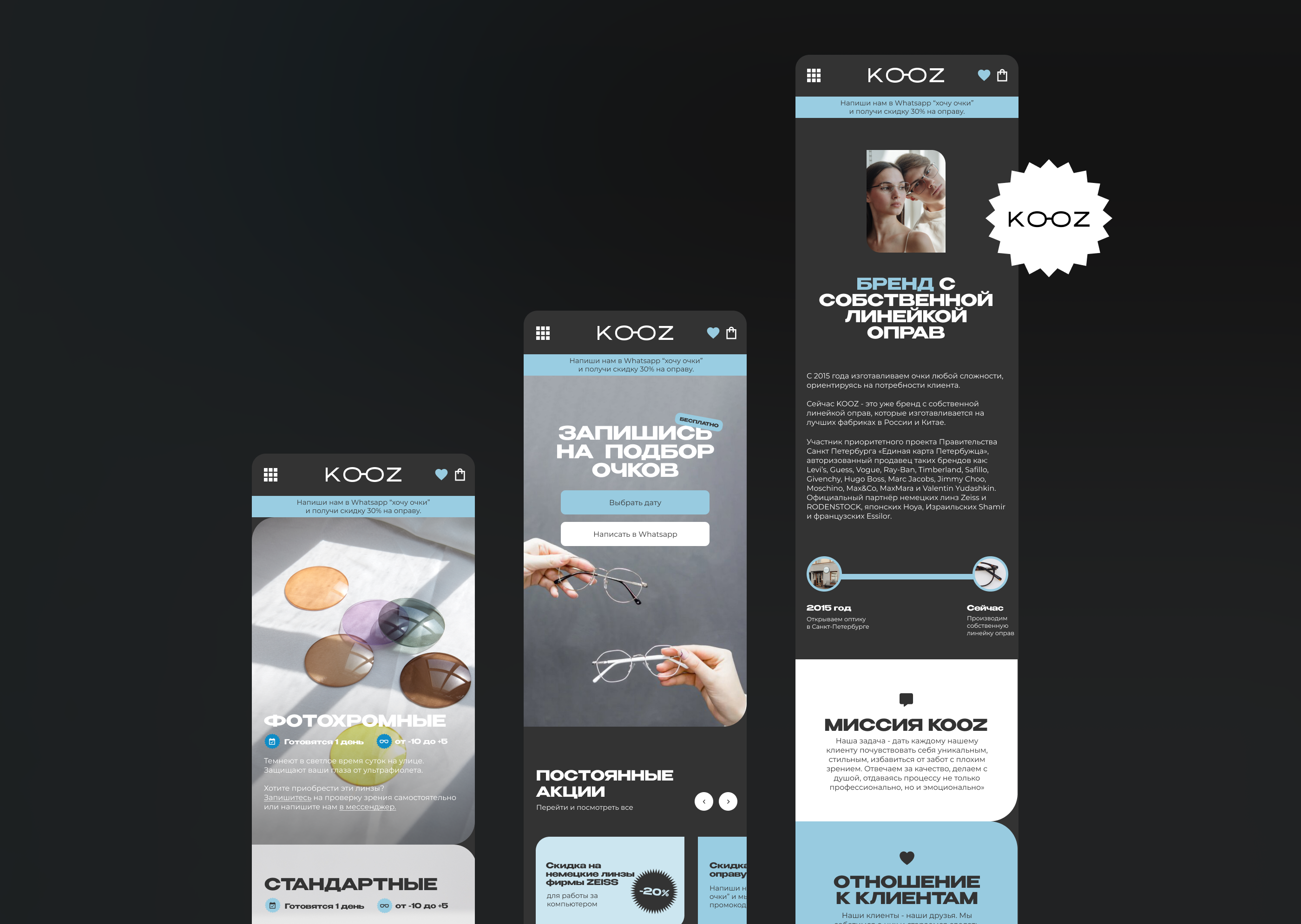 Дизайн сайта для оптики / Web-design for optics, ux ui — Изображение №6 — Графика, Интерфейсы на Dprofile