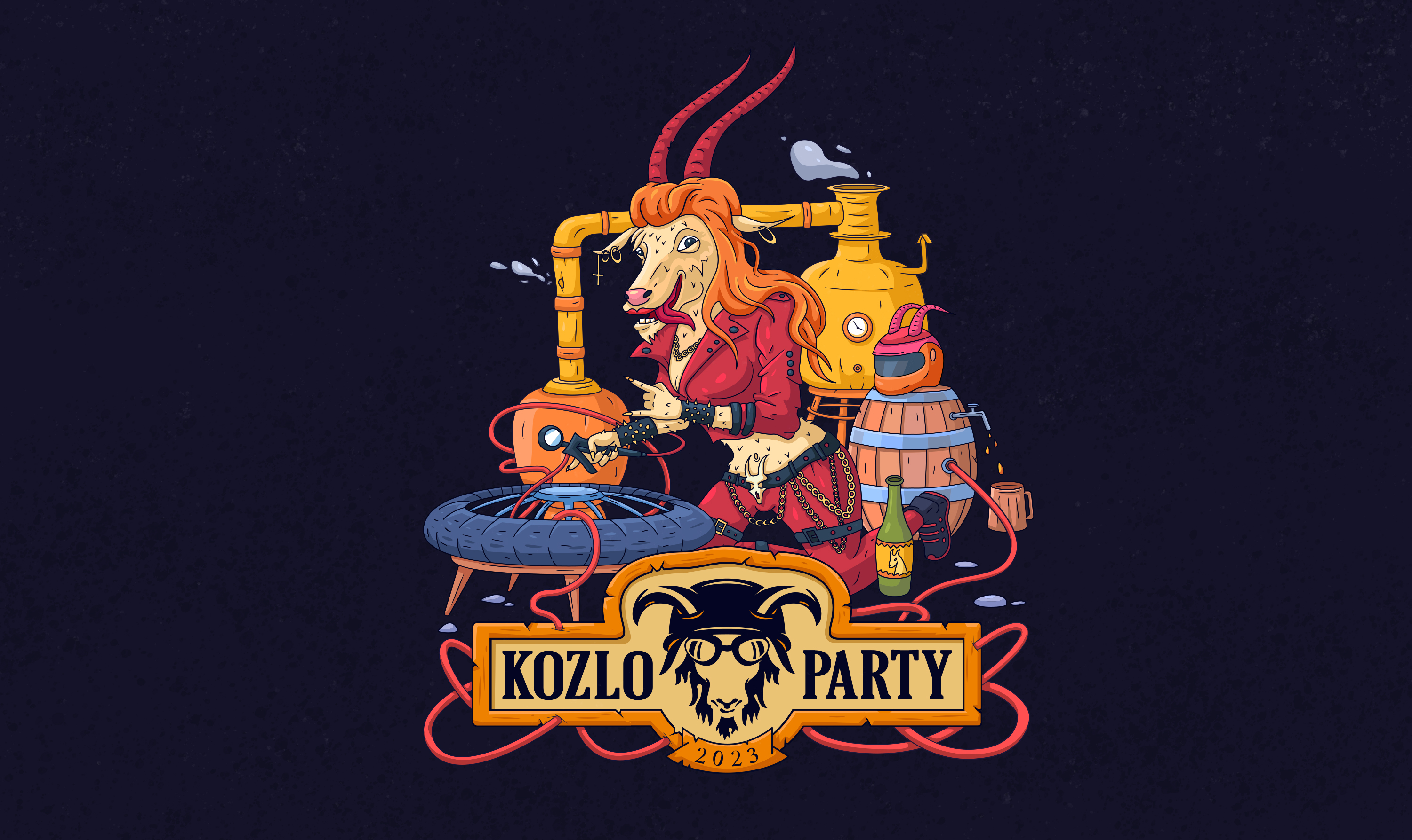 Мотофестиваль Kozloparty — Изображение №6 — Брендинг, Иллюстрация на Dprofile