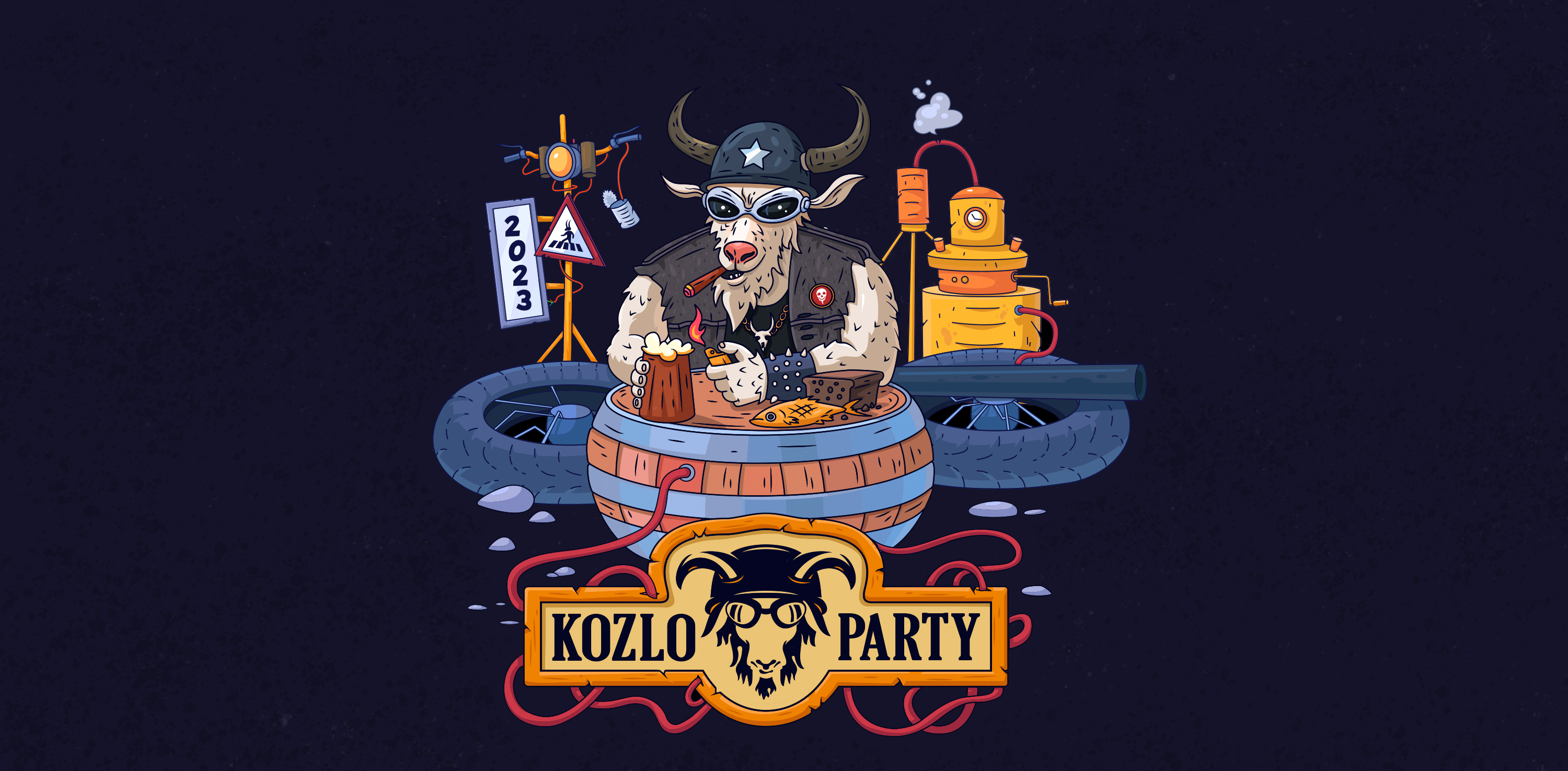 Мотофестиваль Kozloparty — Изображение №1 — Брендинг, Иллюстрация на Dprofile