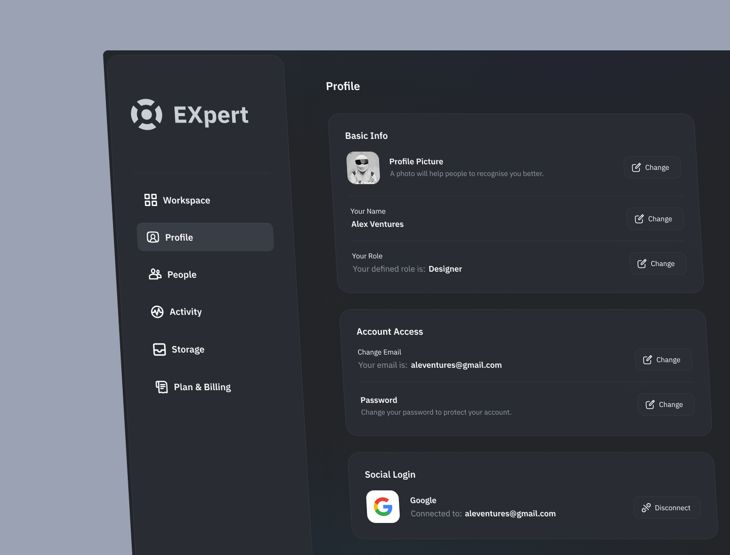 EXpert Profile — Изображение №1 — Интерфейсы на Dprofile