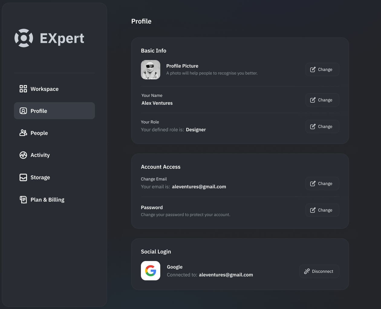 EXpert Profile — Изображение №2 — Интерфейсы на Dprofile