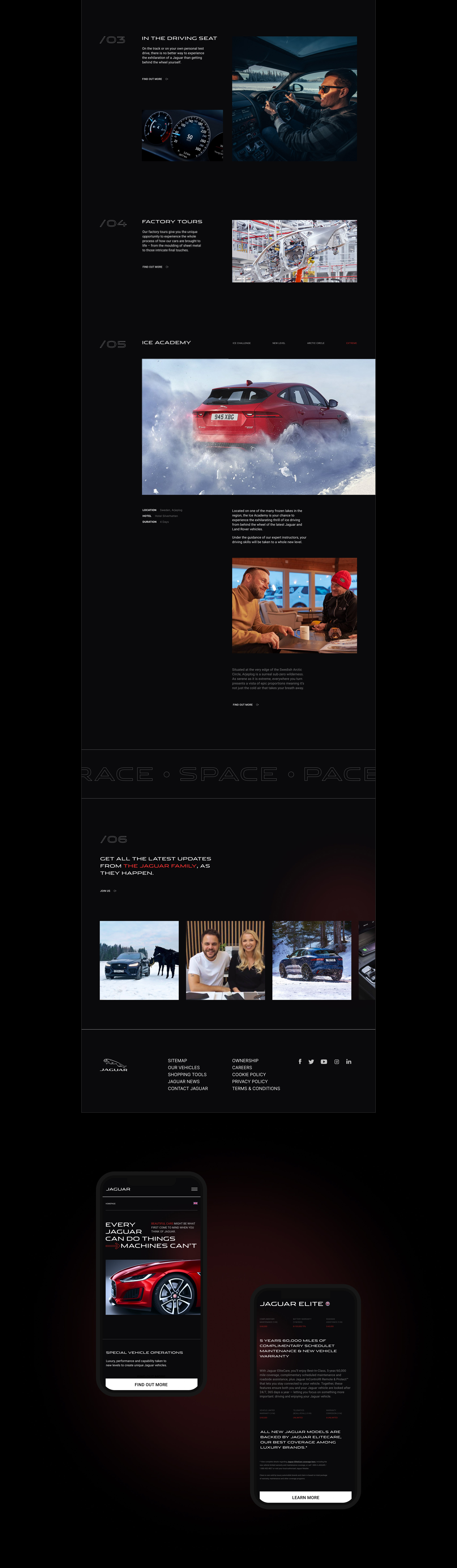 Jaguar — редизайн сайта автомобилей — Изображение №2 — Интерфейсы, Брендинг, Иллюстрация на Dprofile
